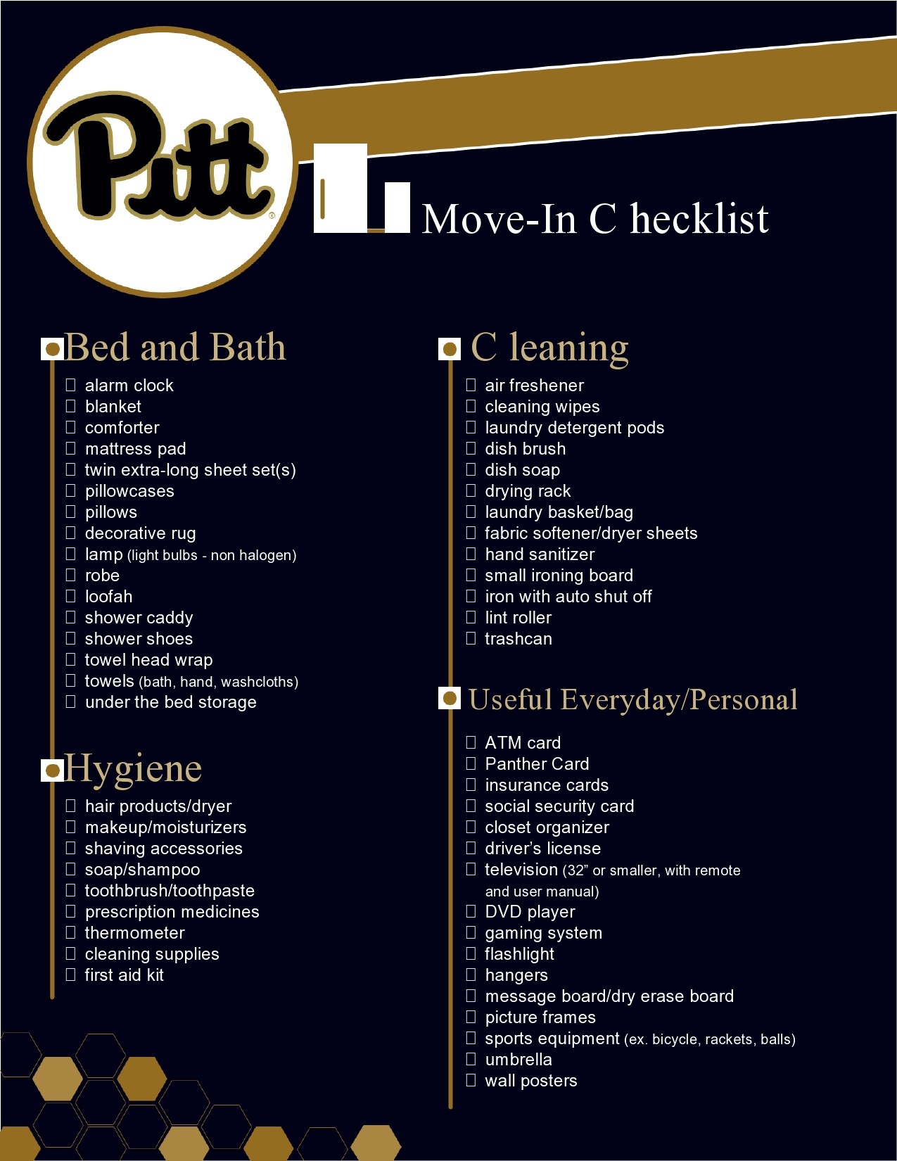 Free move in checklist 33