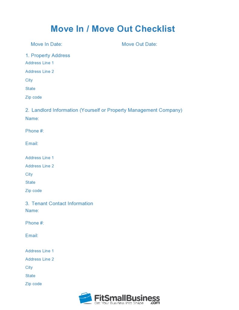41 Perfect Move In / Out Checklists (for any Rental Inspection)