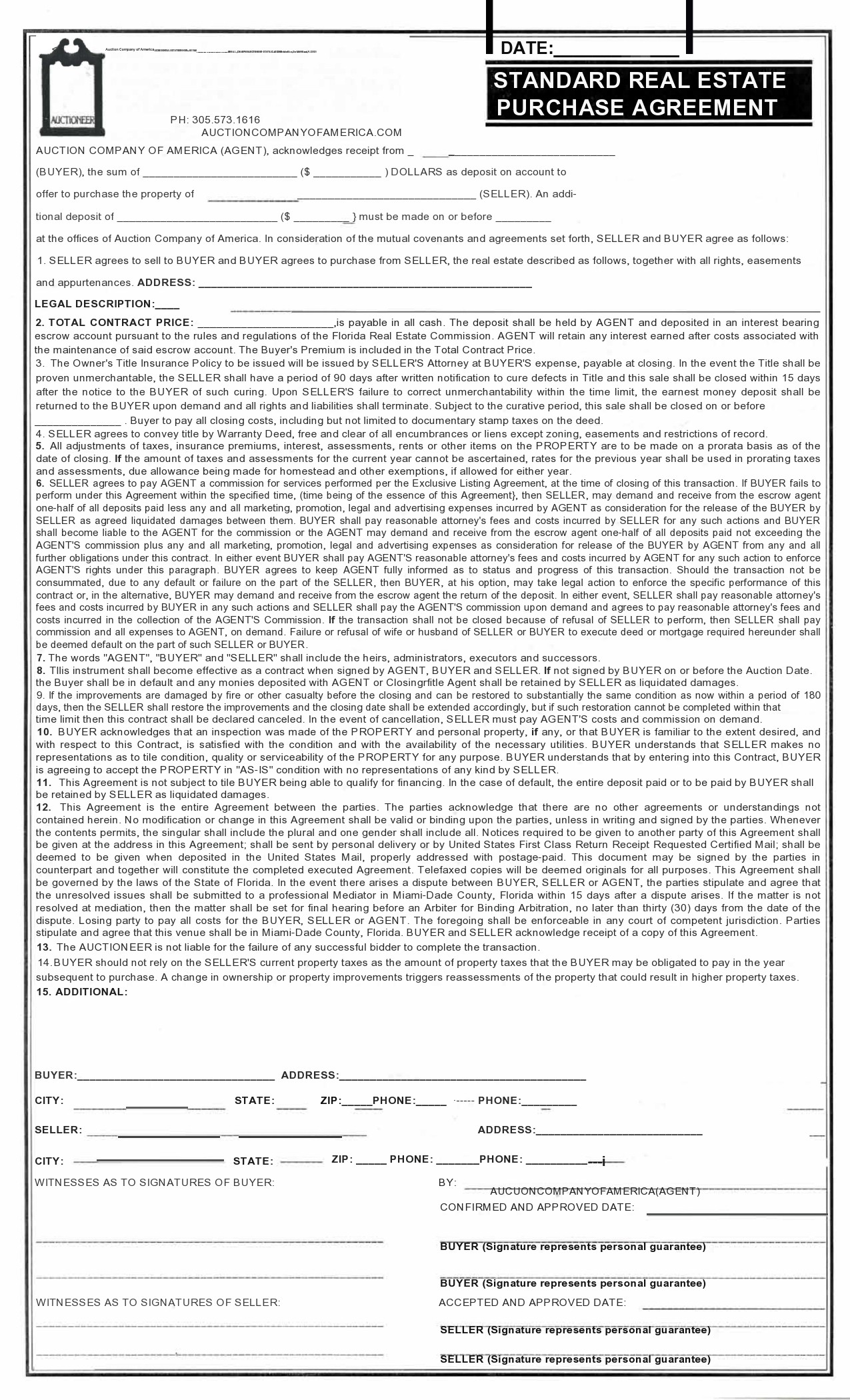 Free real estate purchase agreement 26