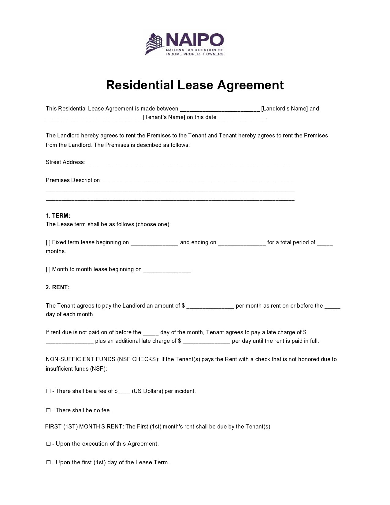 Free residential lease agreement 06