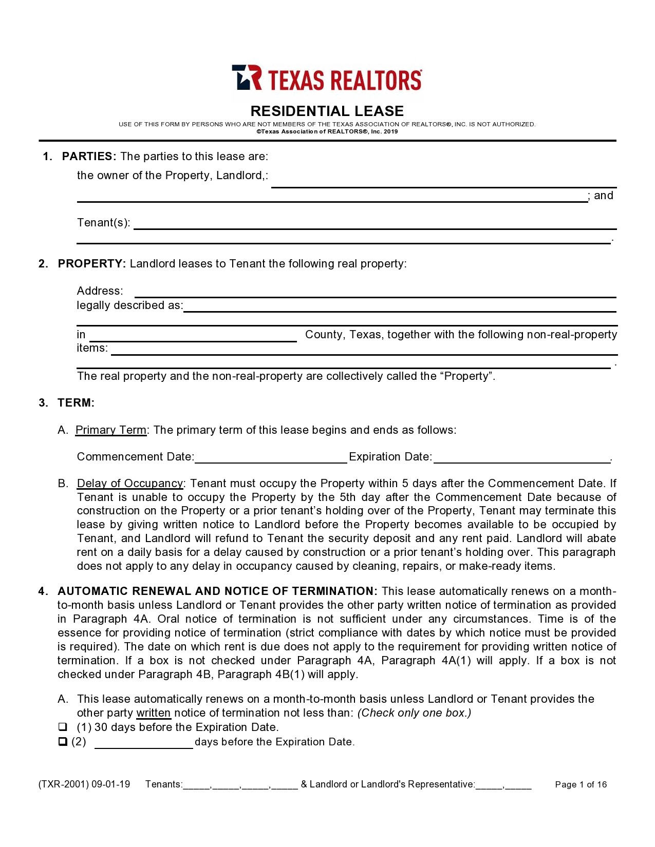 Free residential lease agreement 16