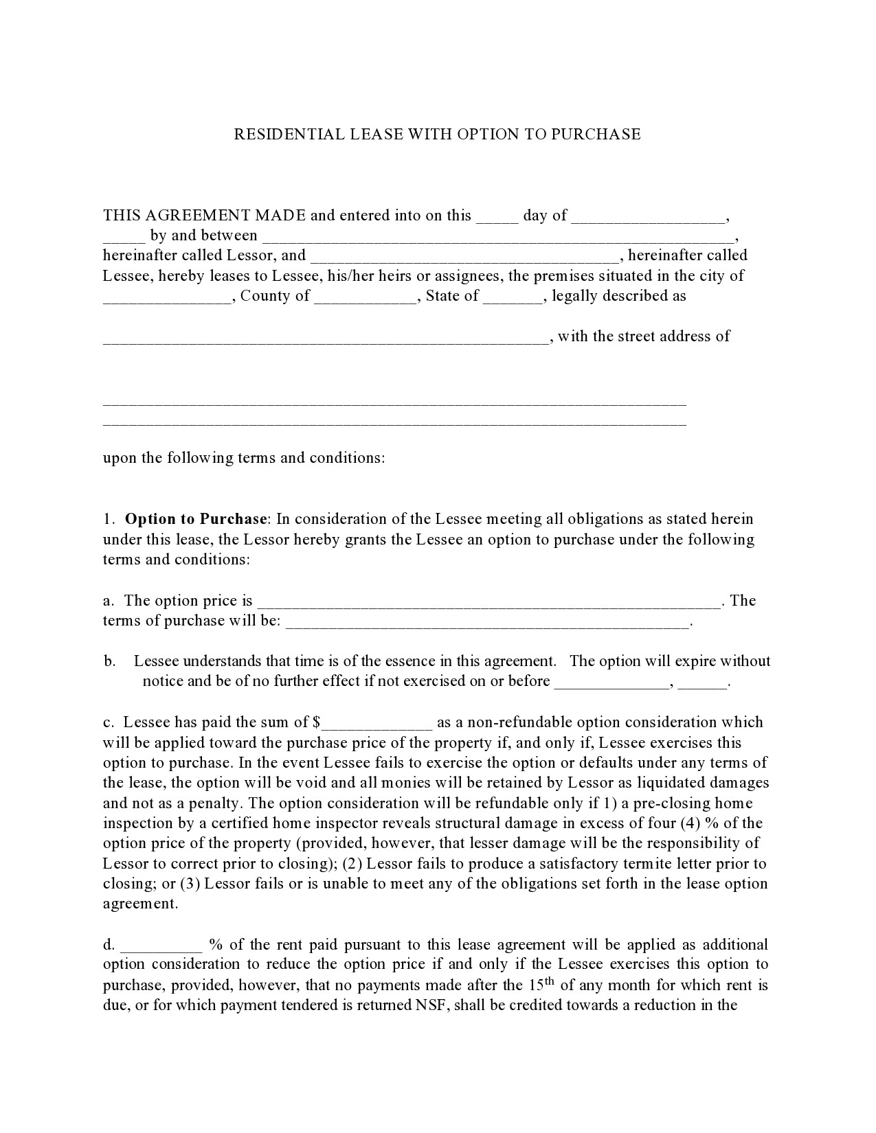 Free residential lease agreement 17