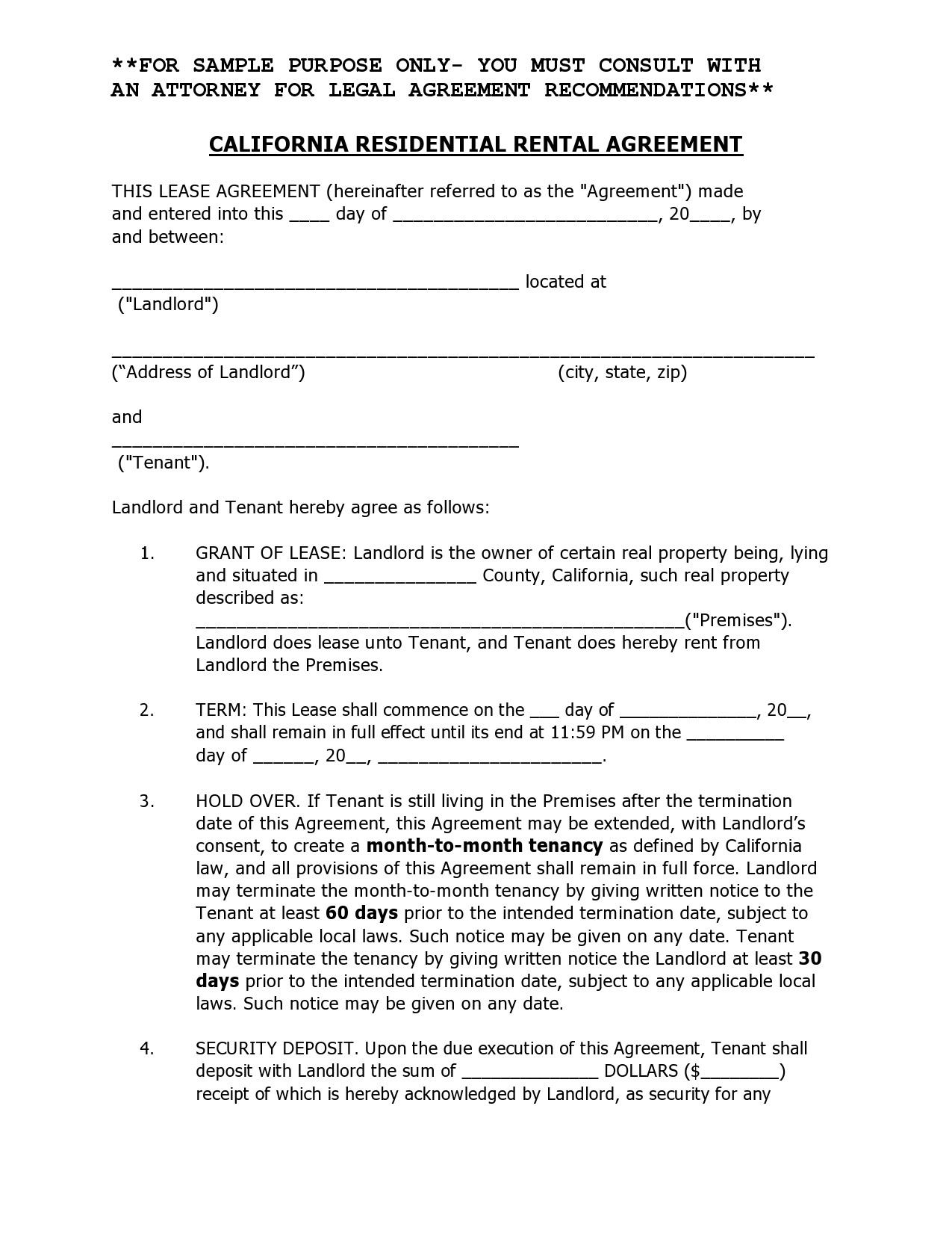 Free residential lease agreement 19