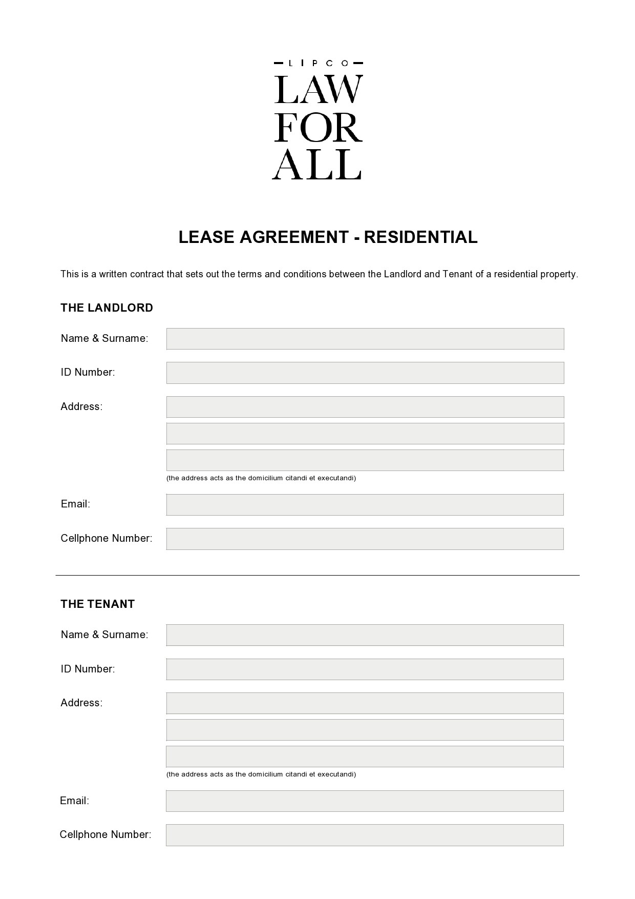 Free residential lease agreement 34
