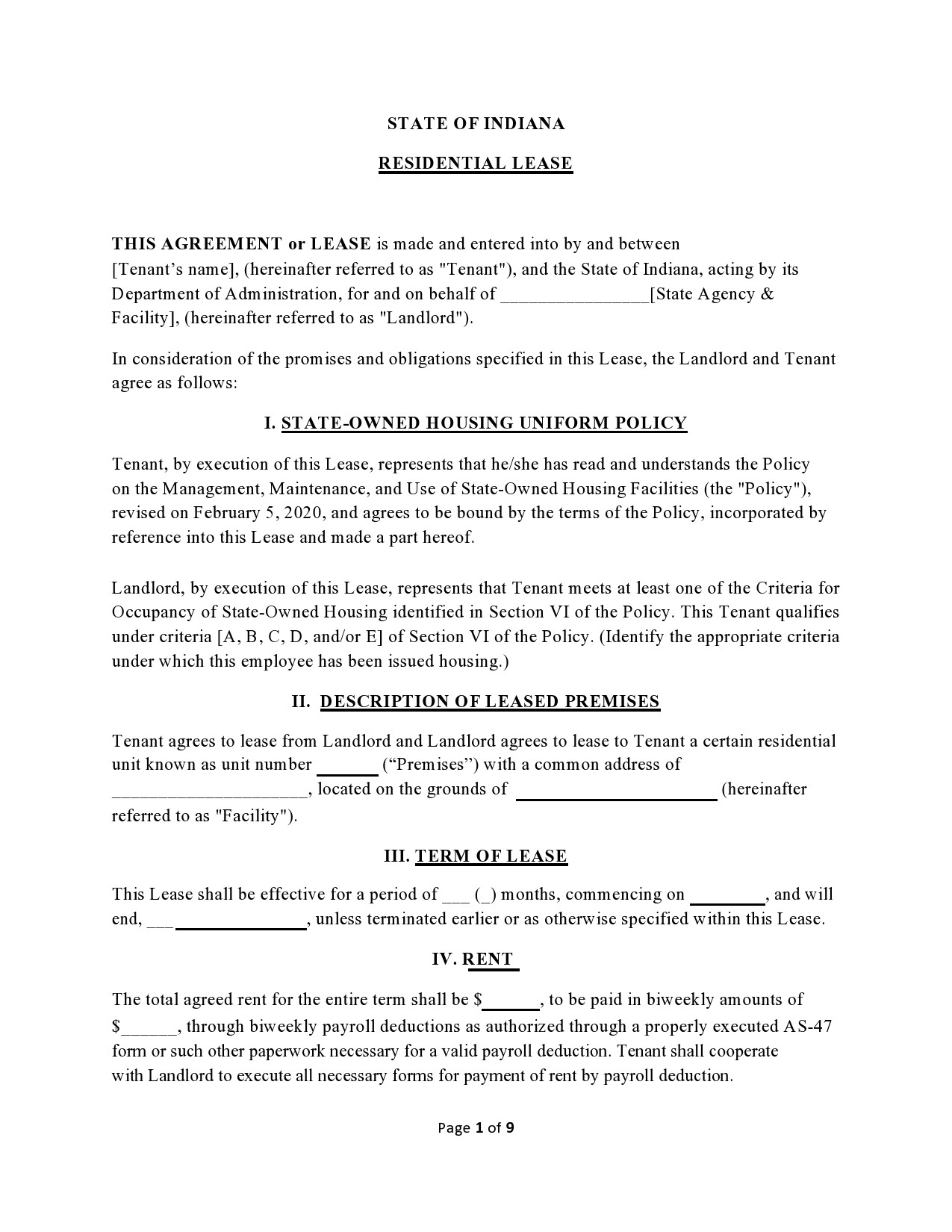 Free residential lease agreement 36