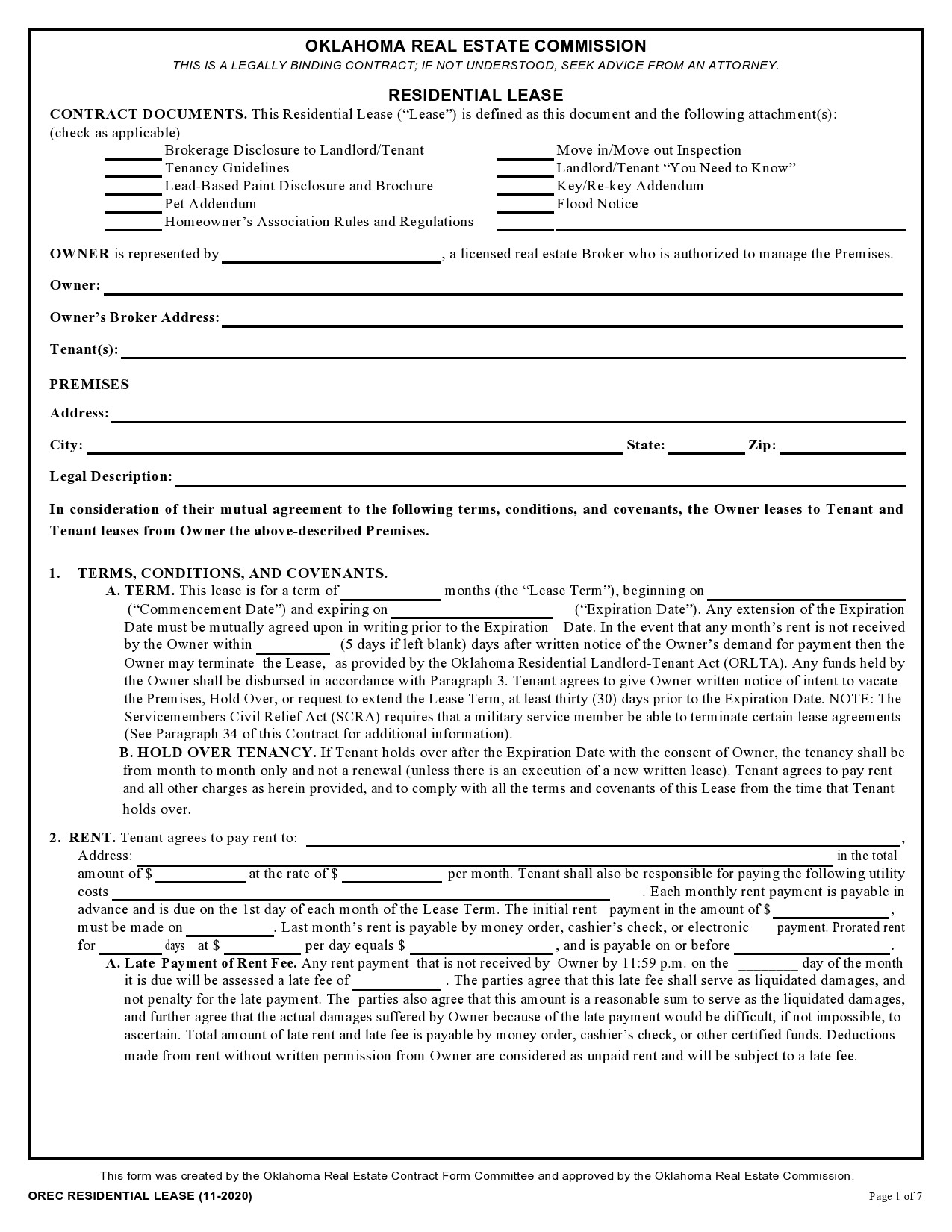 Free residential lease agreement 38