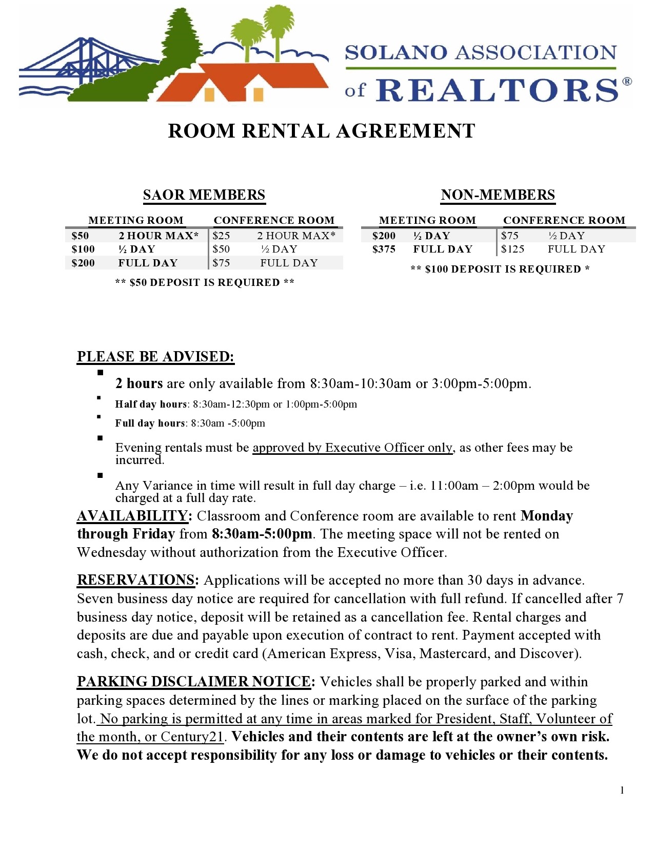 Free room rental agreement 12