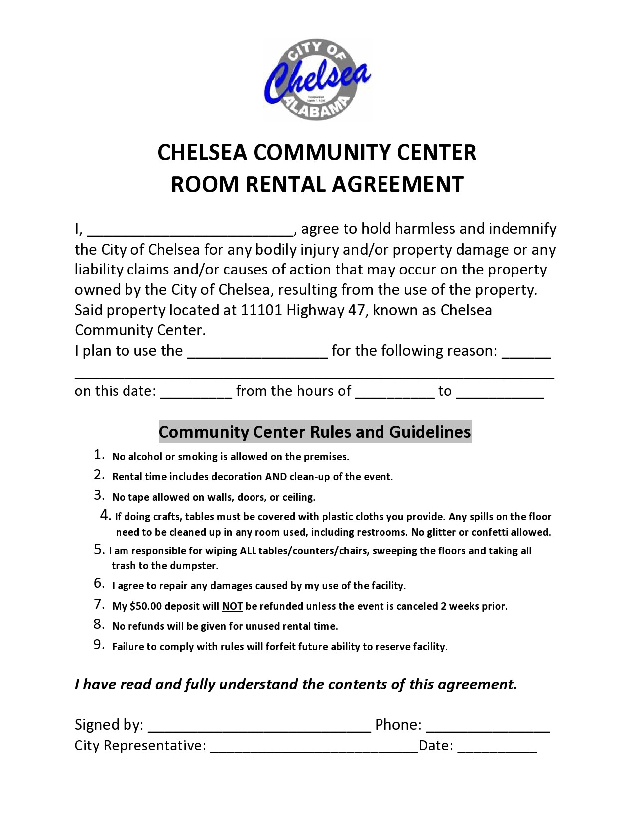 Free room rental agreement 20