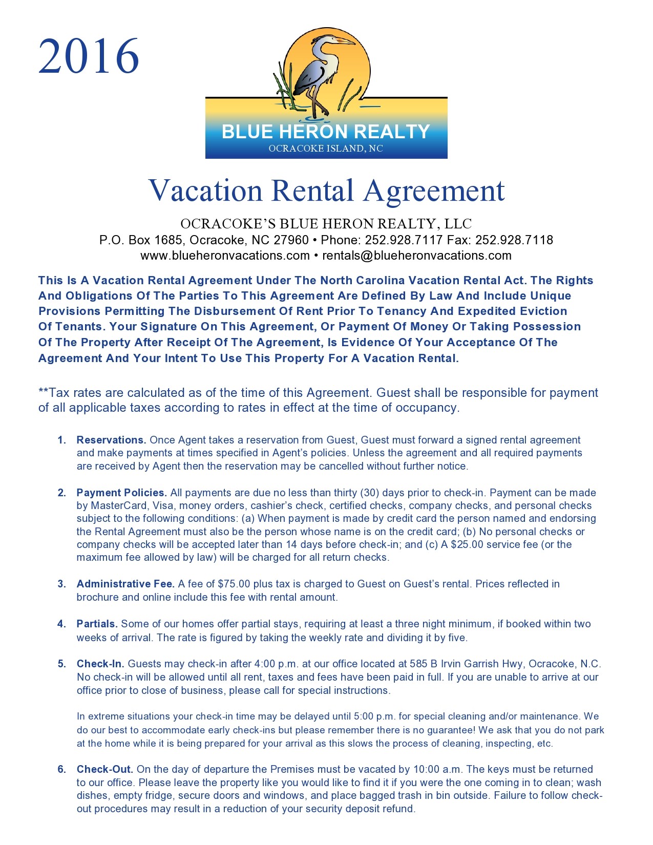 Free vacation rental agreement 04