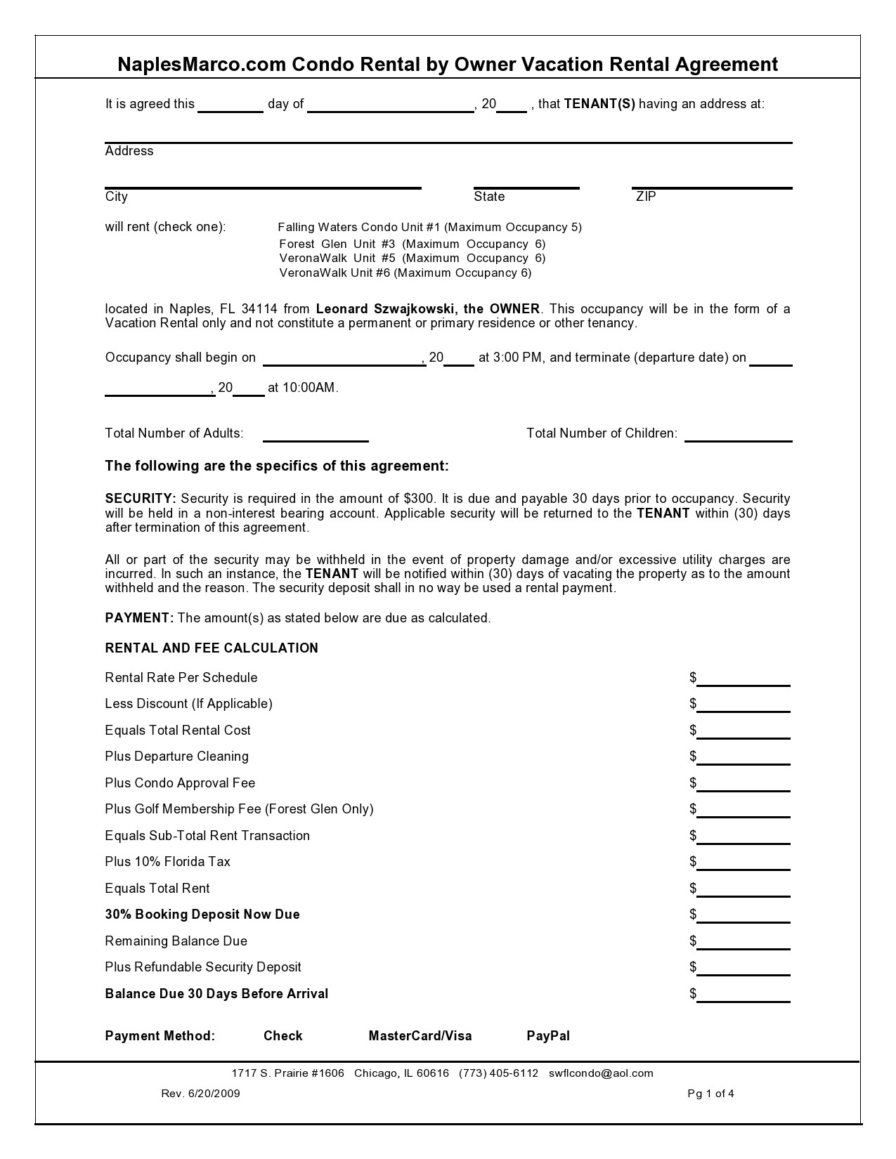 Free vacation rental agreement 18
