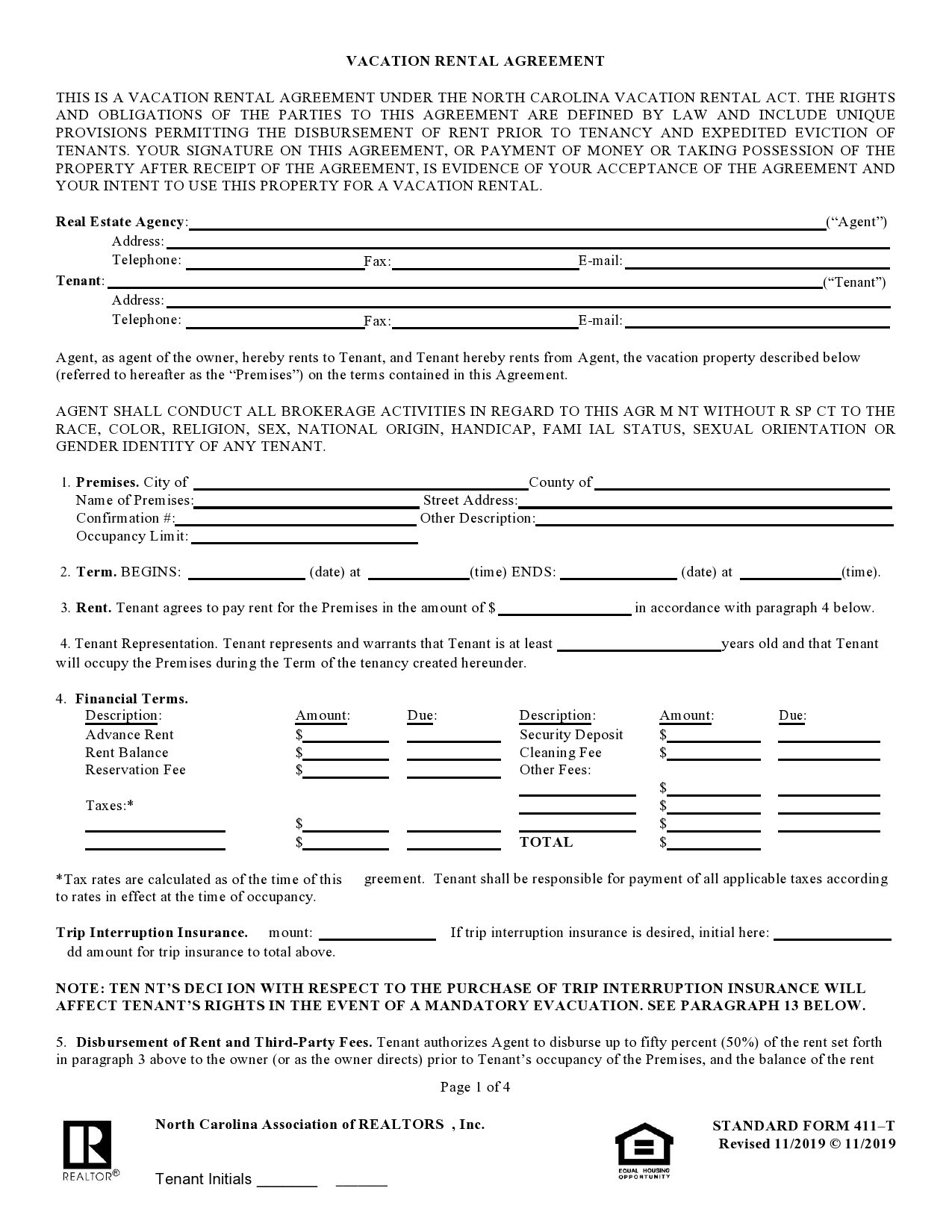 Free vacation rental agreement 23