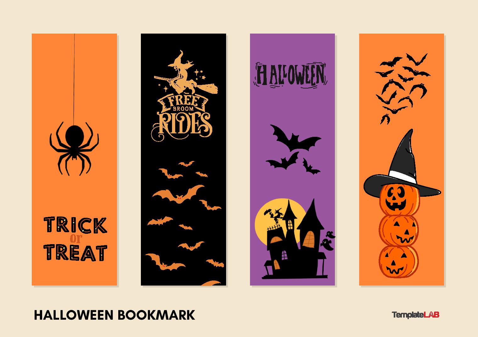 Free Halloween Bookmark Template