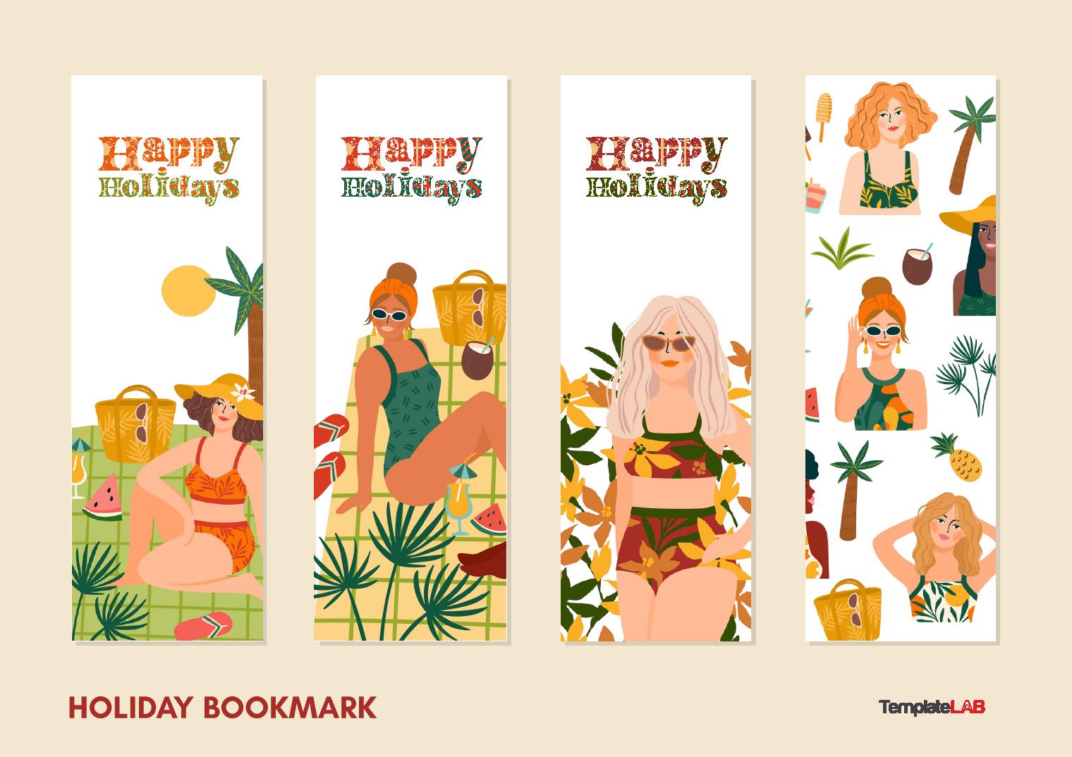 Free Holiday Bookmark Template