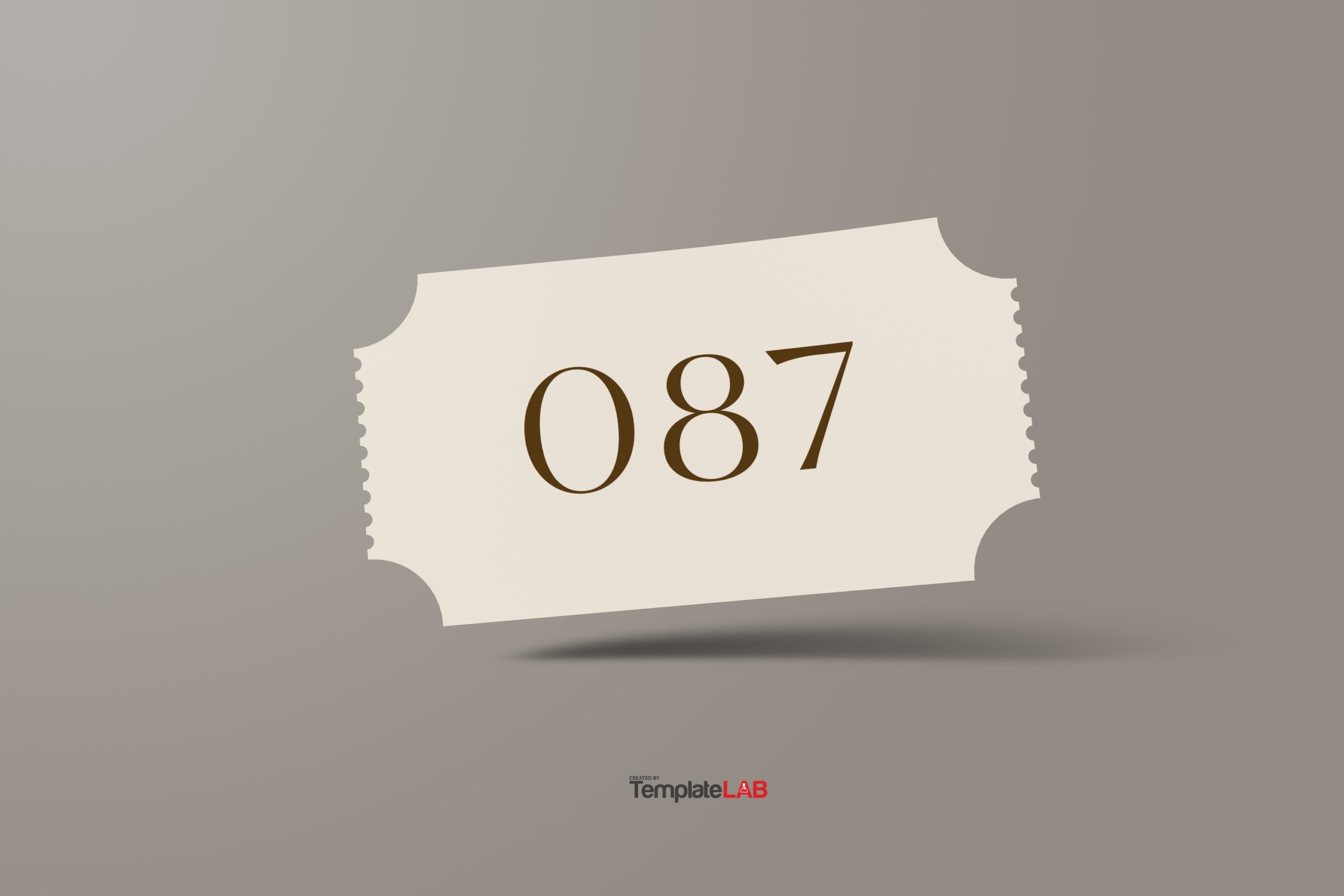 Free Numbered raffle ticket template 1