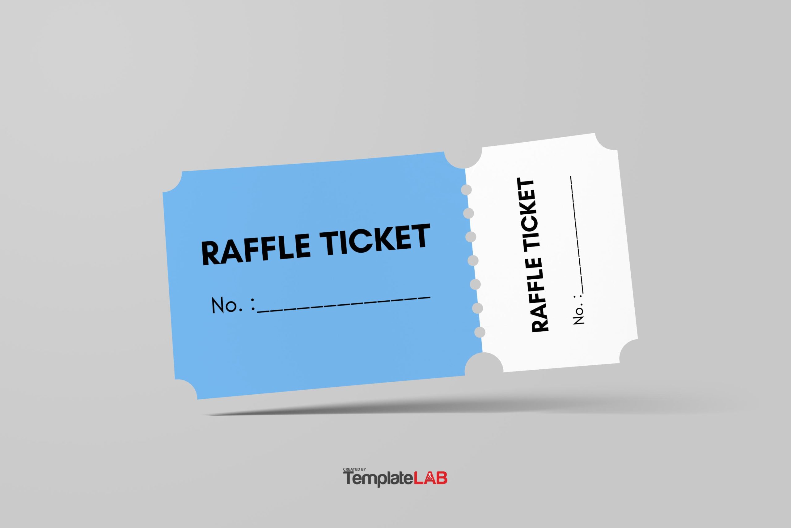 Free Numbered raffle ticket template 2