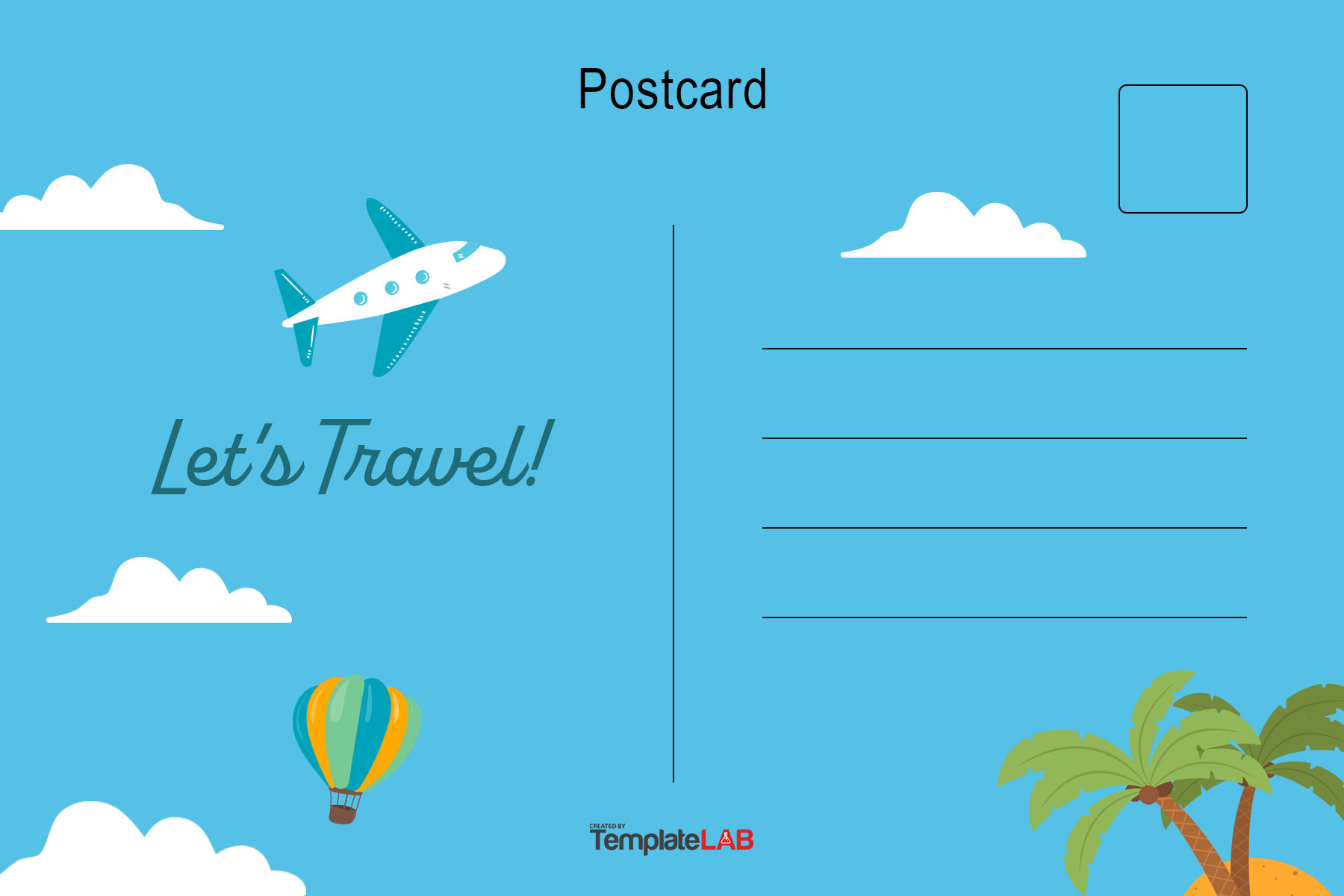 Free Travel Postcard Template