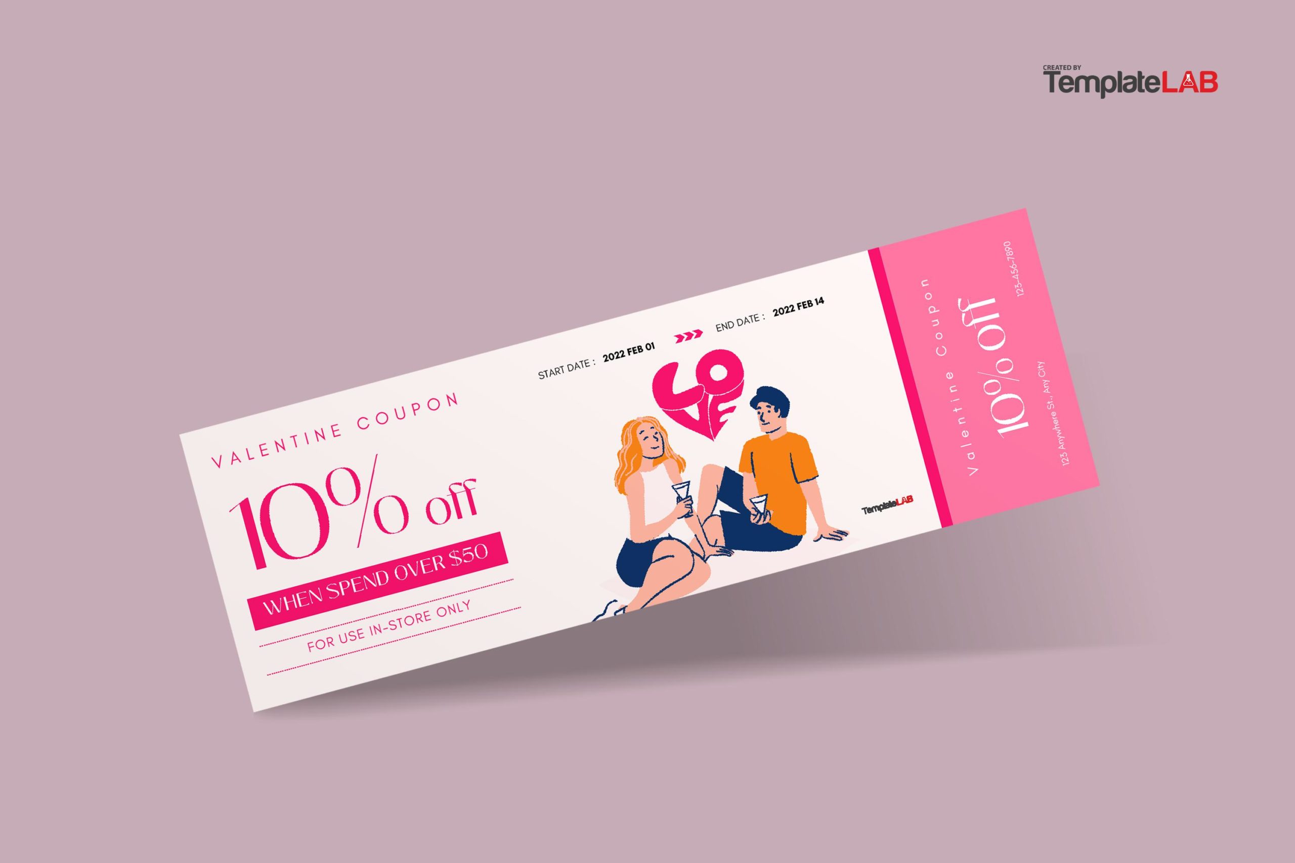 Free Valentine Day Coupon Template