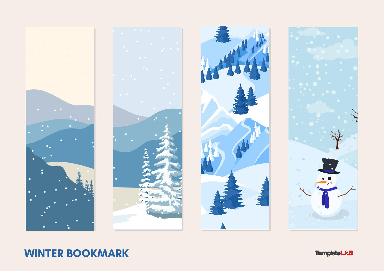 Free Winter Bookmark Template