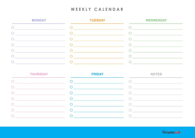 19 Free Weekly Calendar Templates [Word, Excel, PDF]