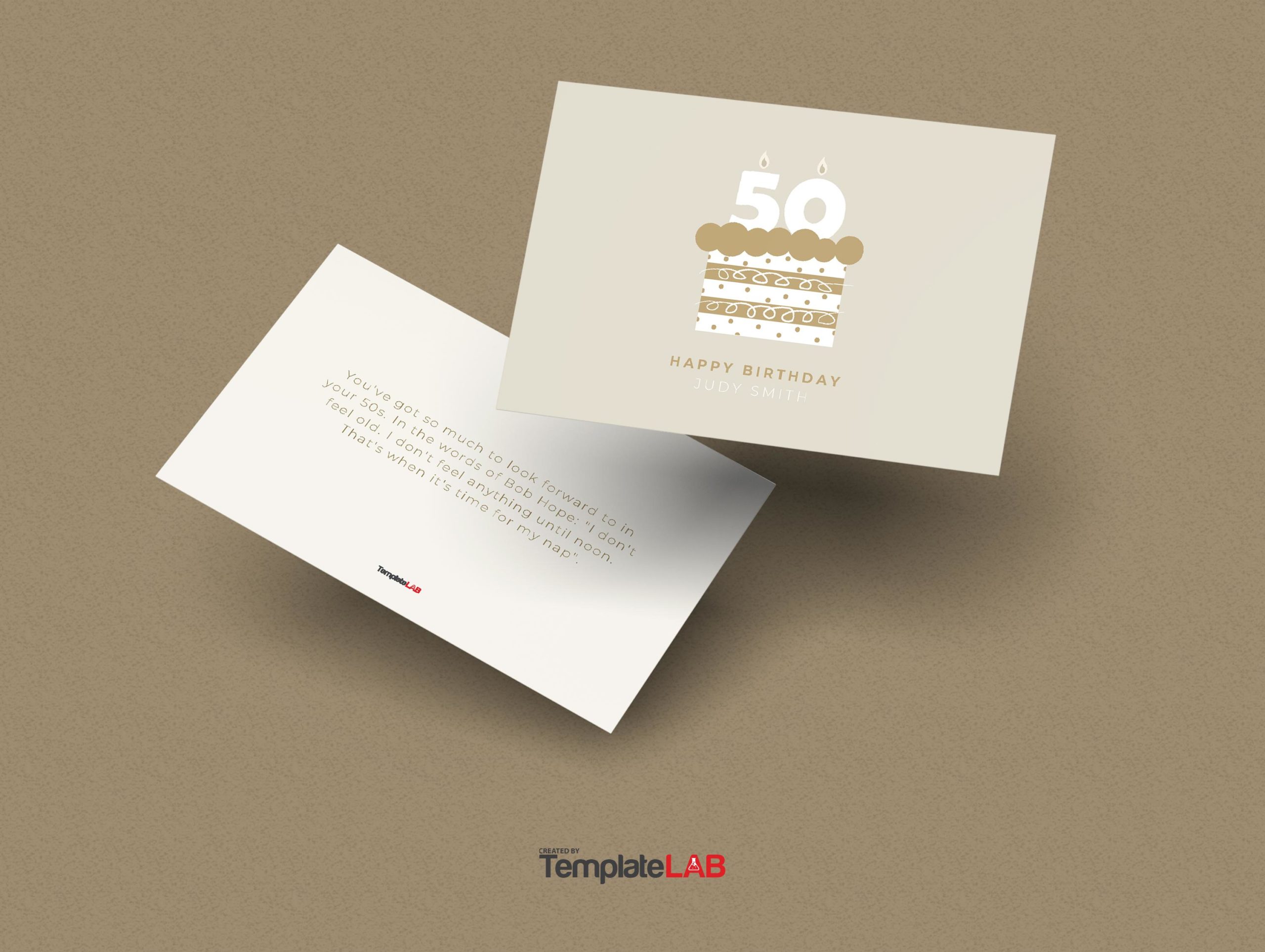 Free 50th Birthday Card Template