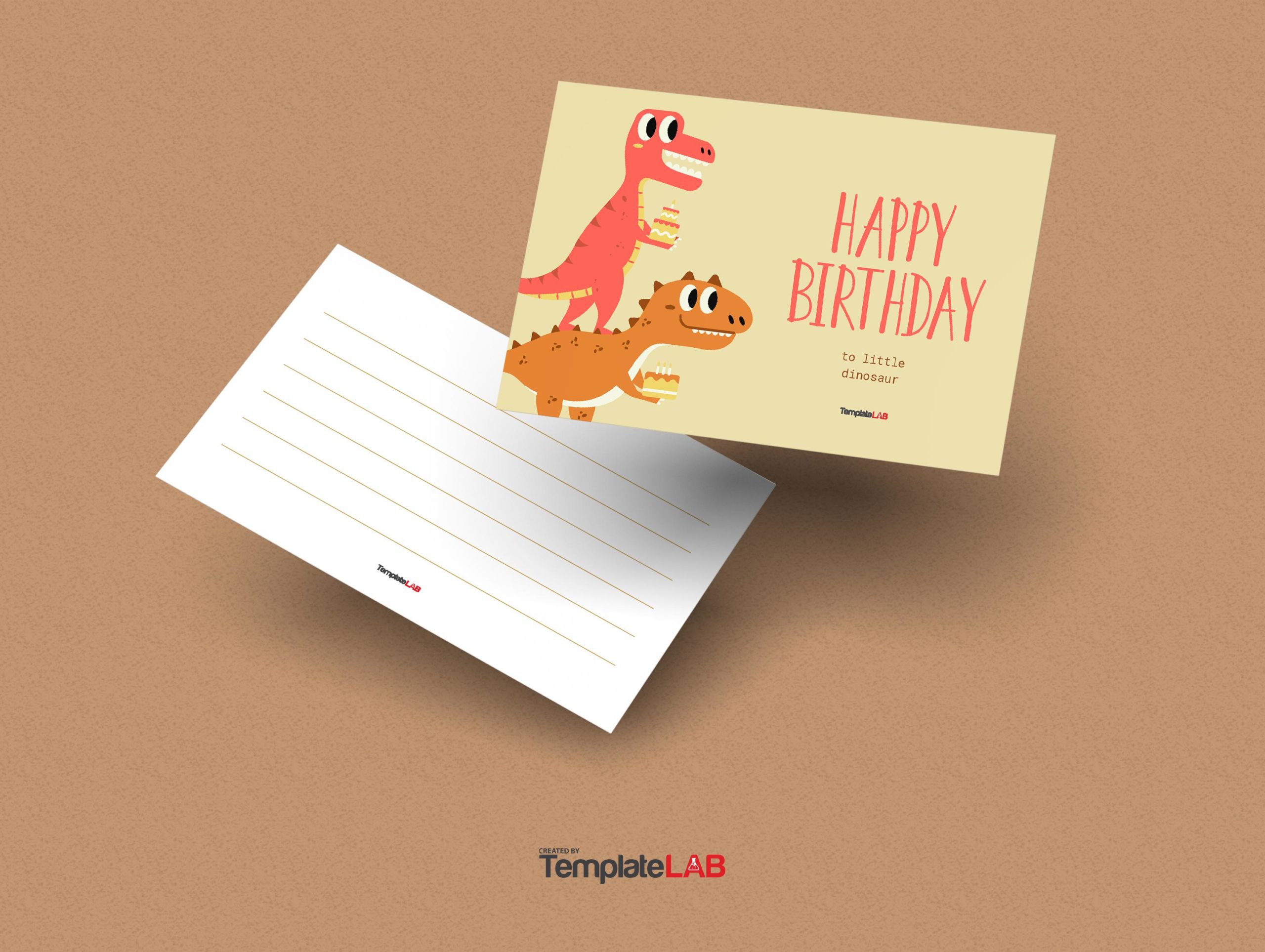 Free Dinosaur Birthday Card Template