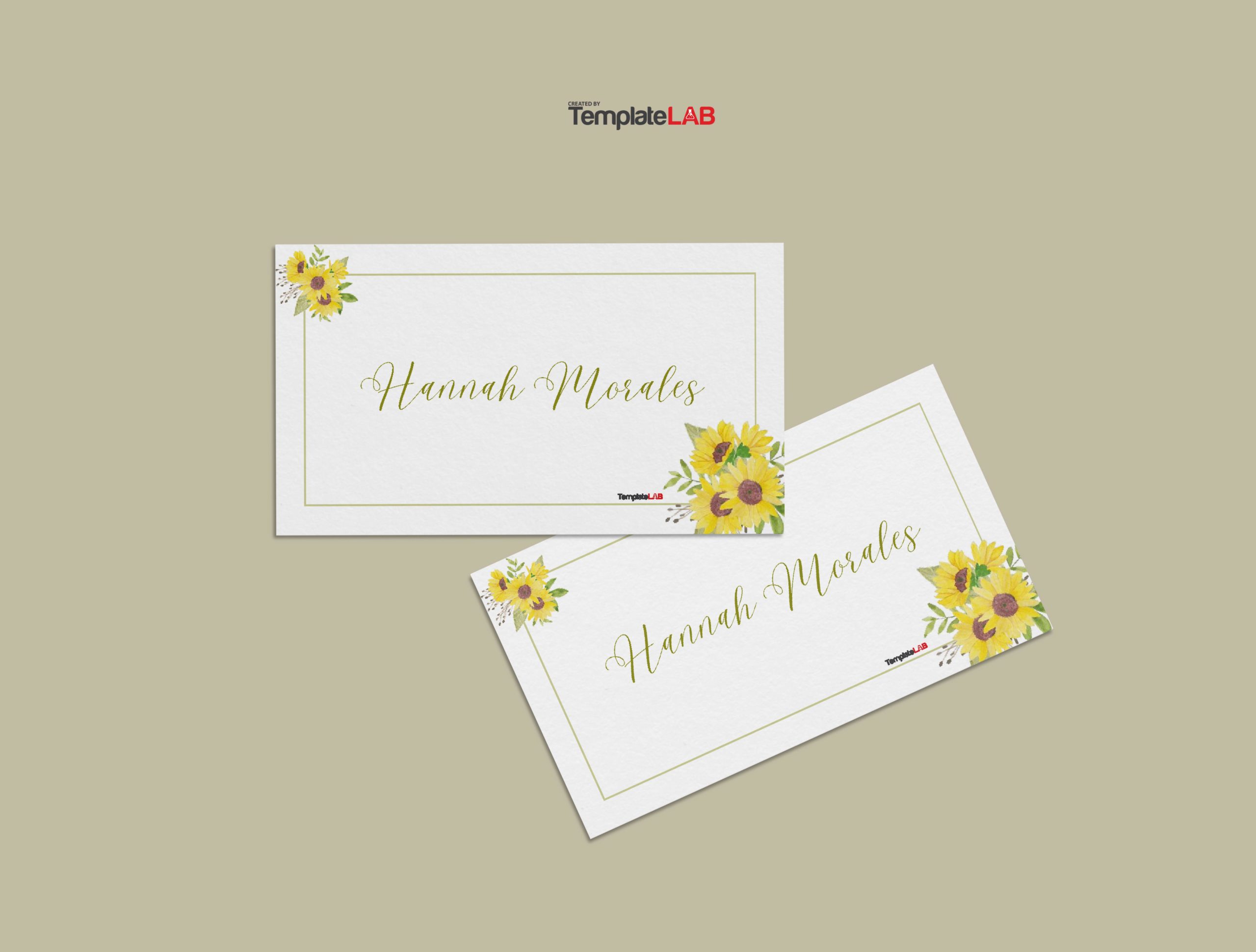 Free Floral Name Tag Template