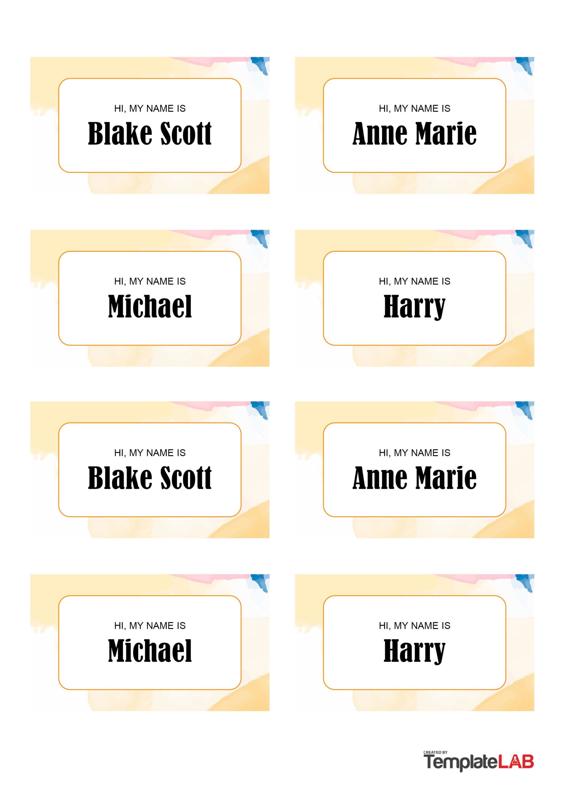 Free Student Name Tag Template