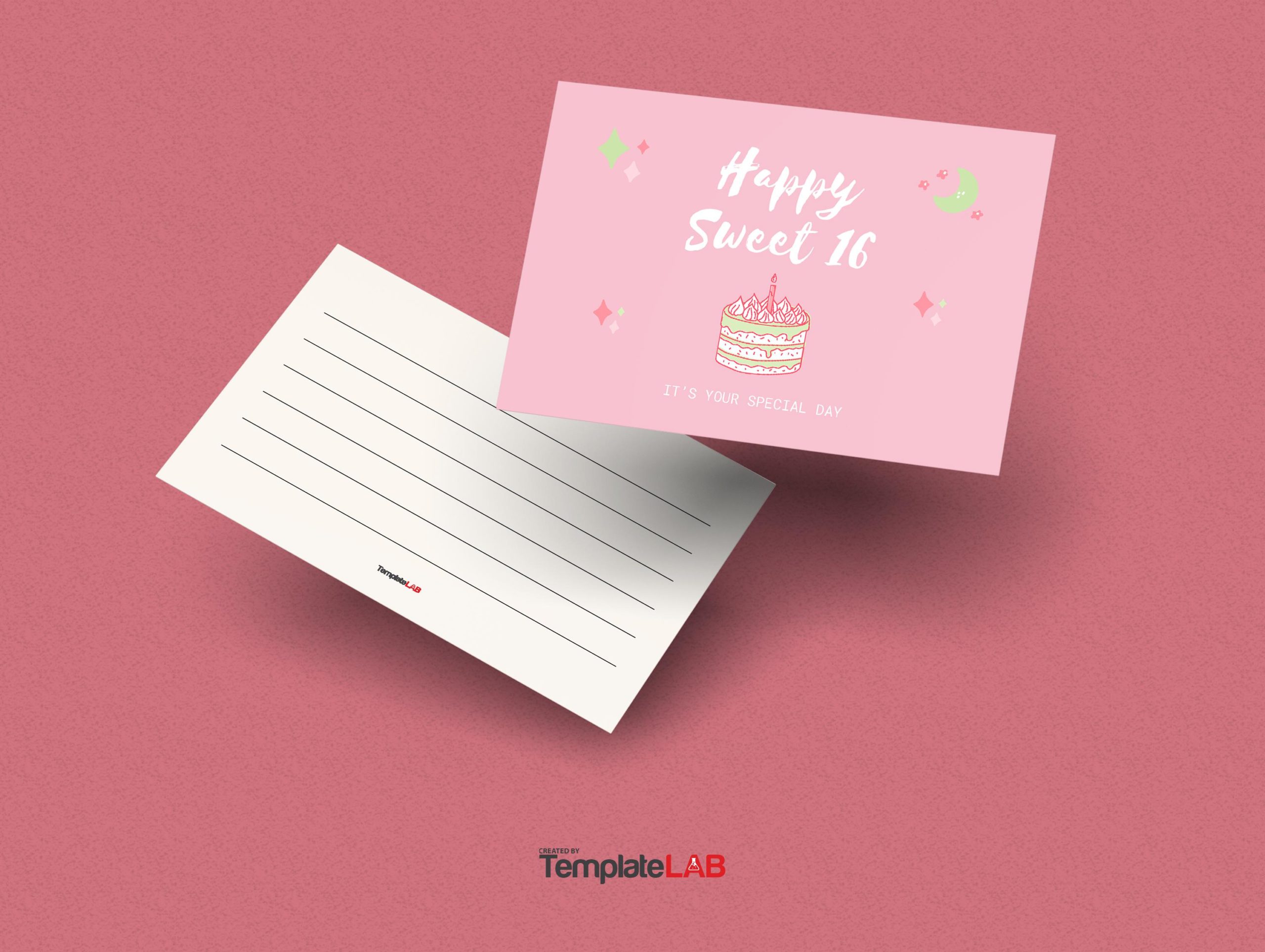 Free Sweet 16 Birthday Card Template