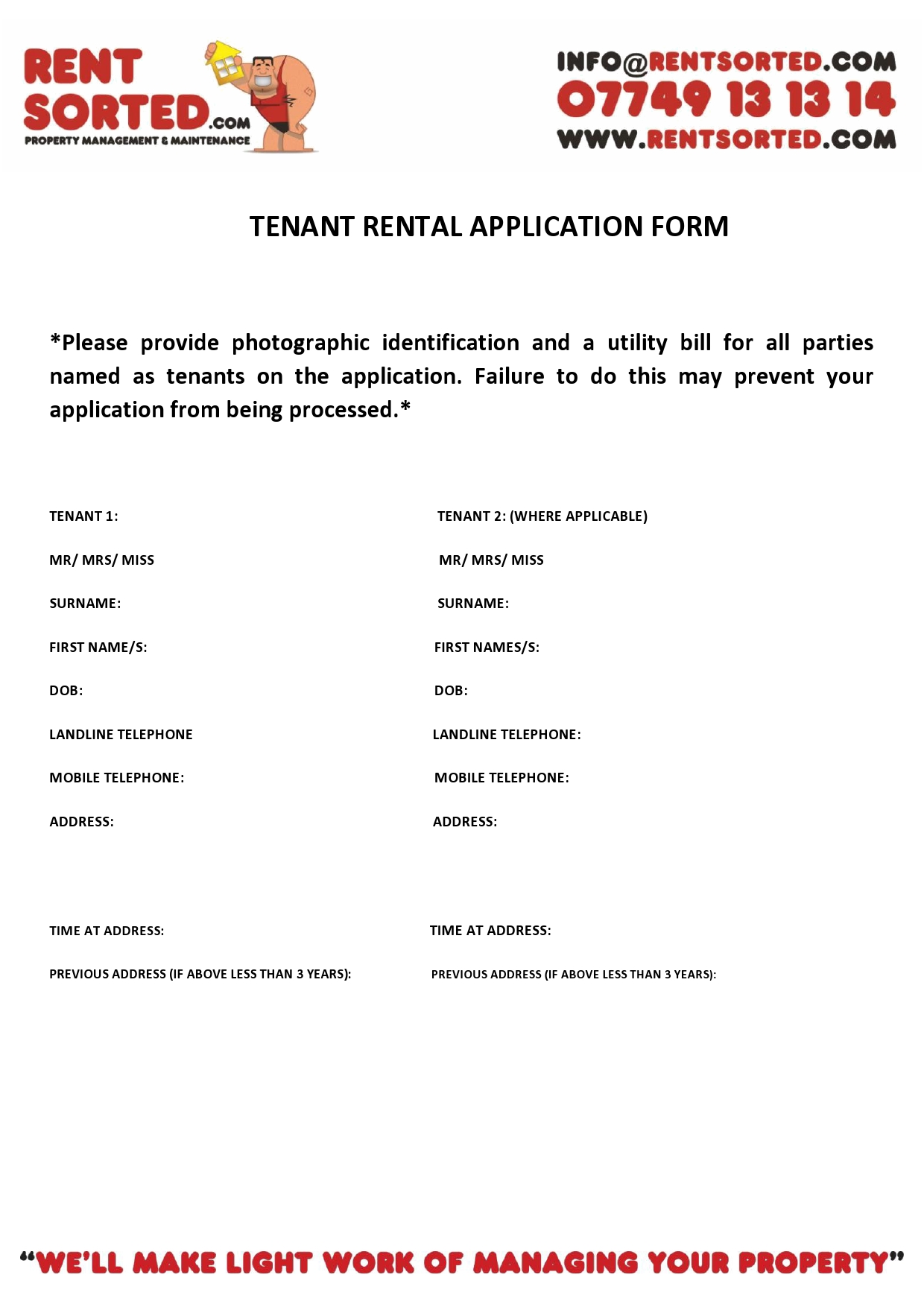 Free rental application form 47