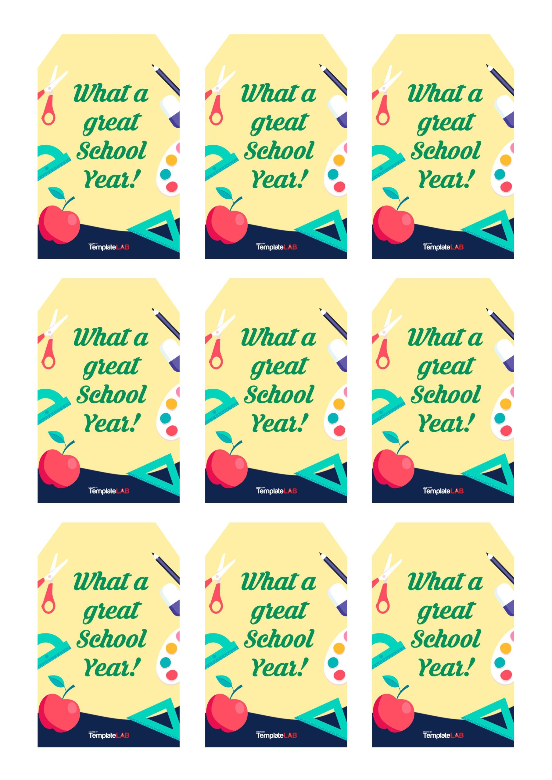 Free End Of School Year Gift Tags