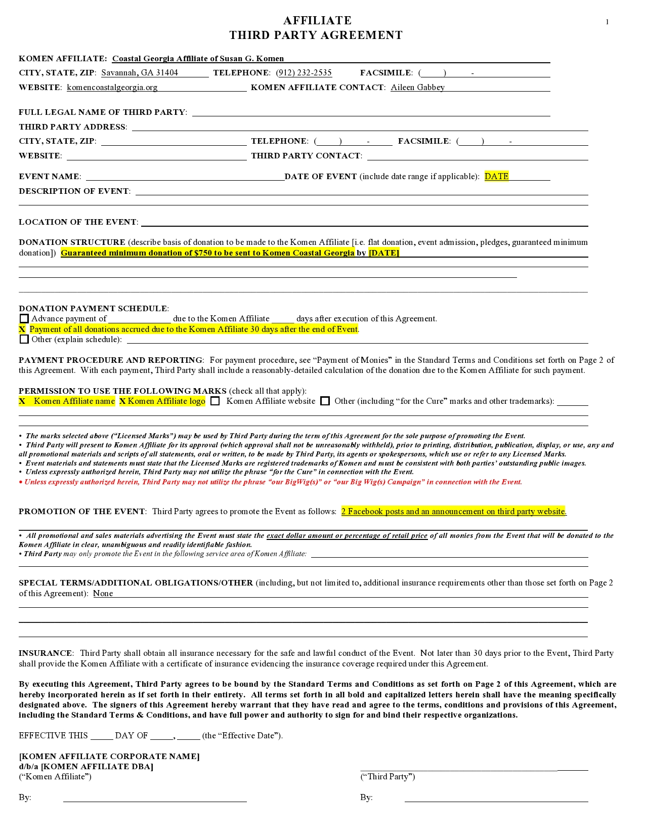 Free affiliate agreement 34