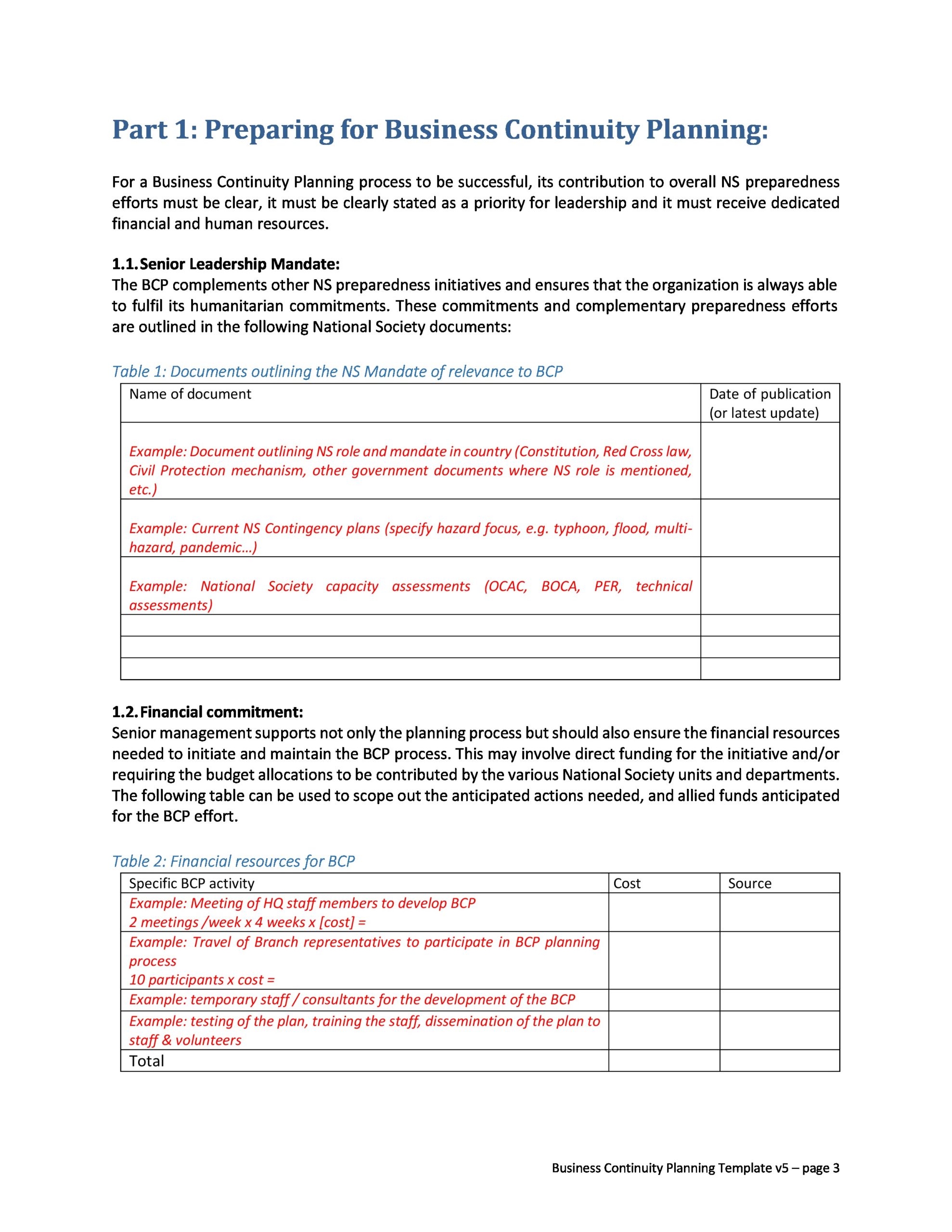 Free business continuity plan template 38