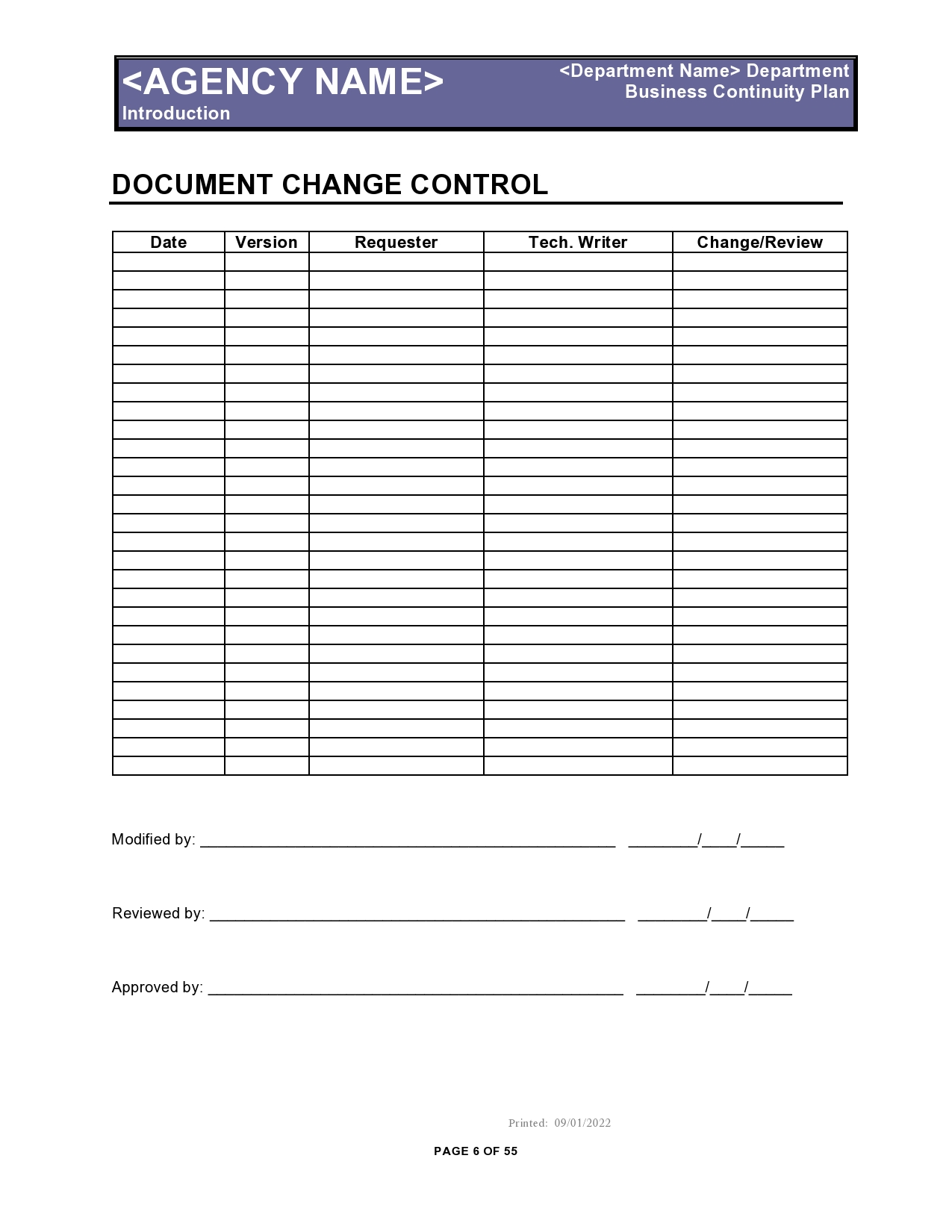 Free business continuity plan template 39