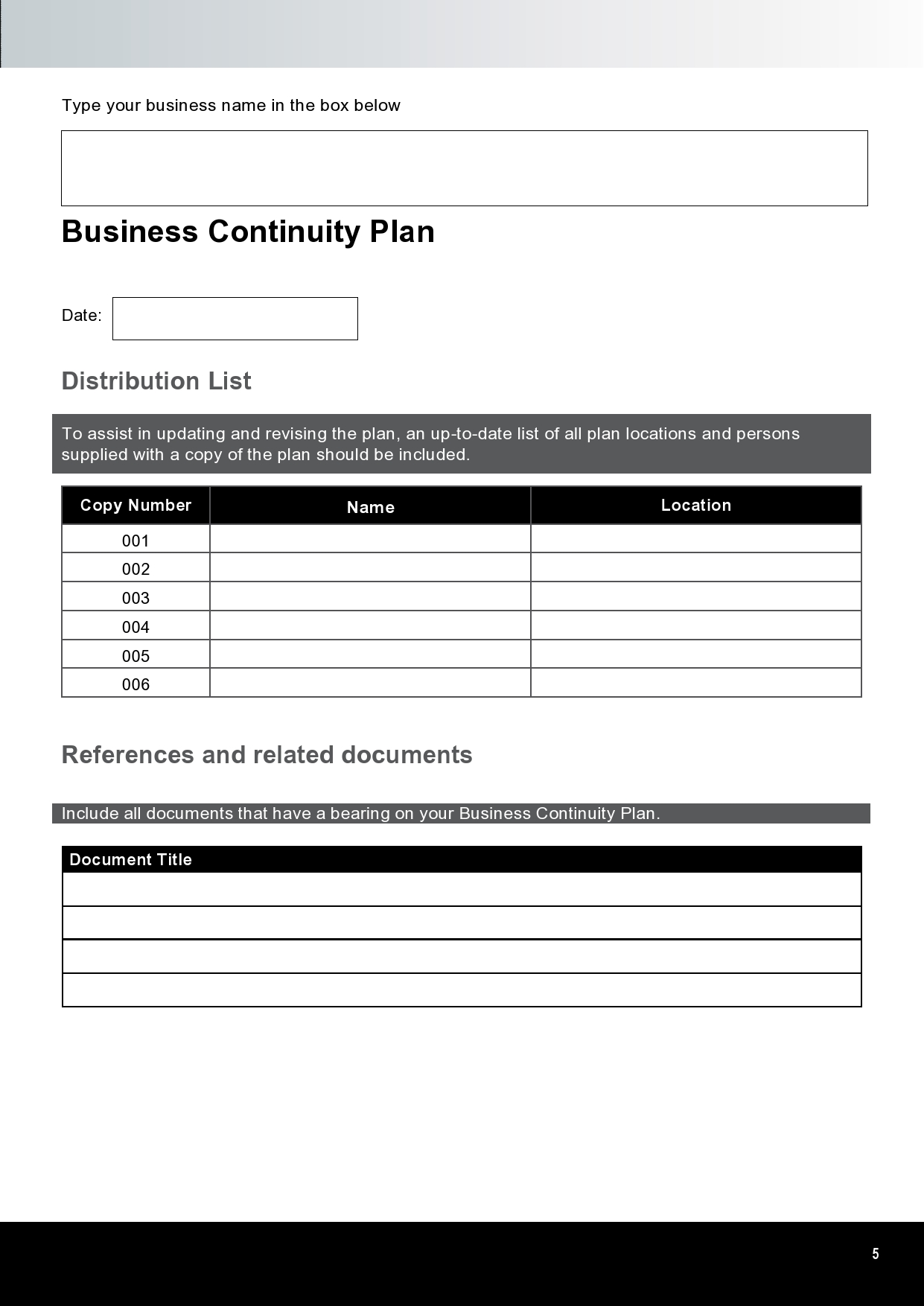 Free business continuity plan template 41