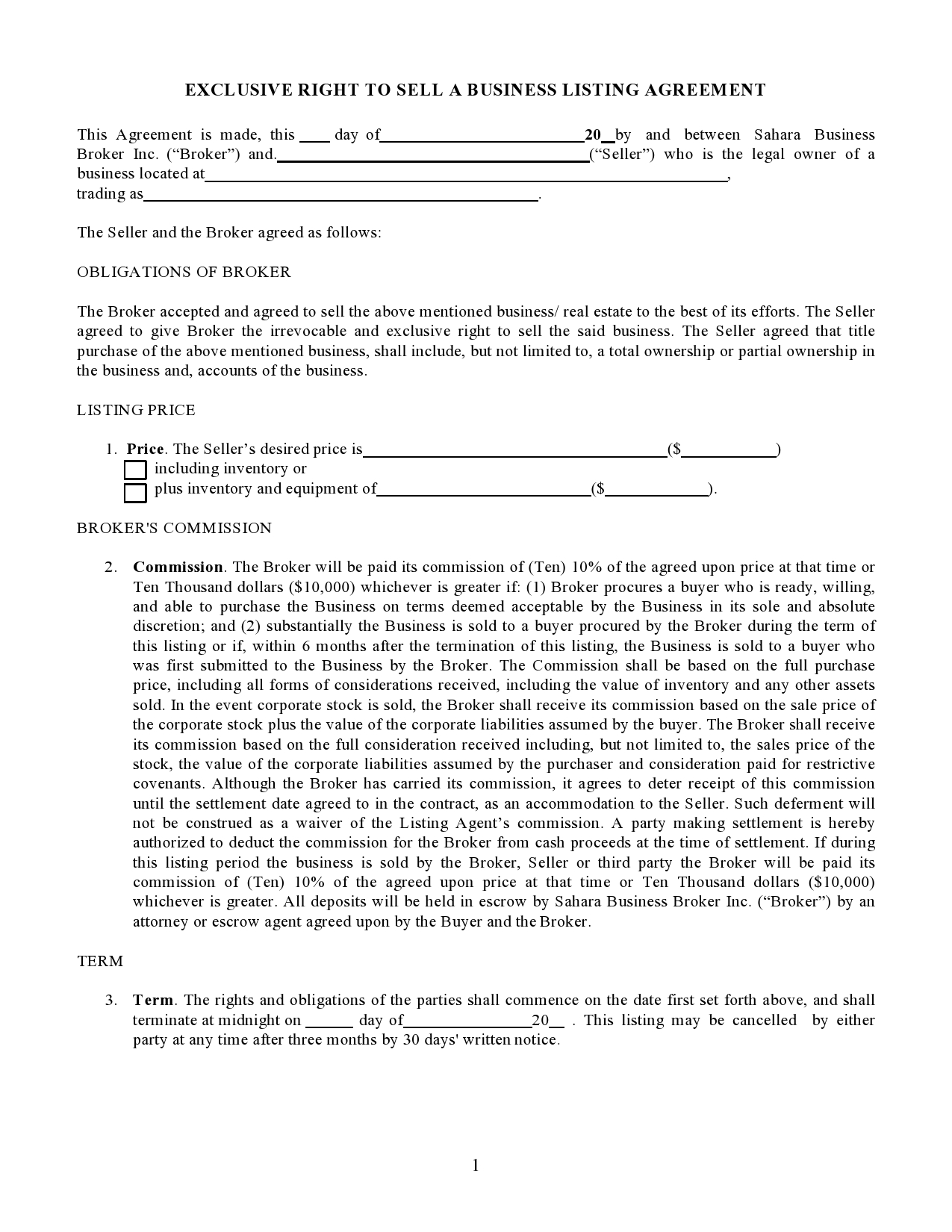 Free business purchase agreement 21
