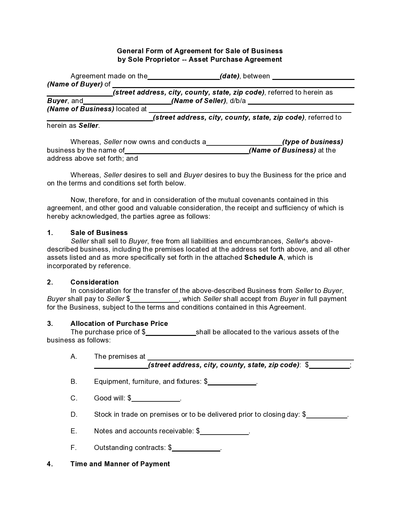 Free business purchase agreement 27