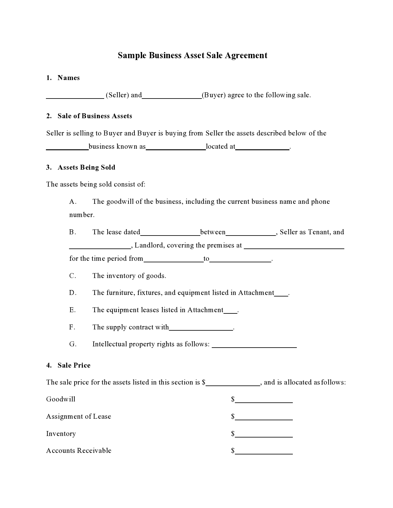Free business purchase agreement 33