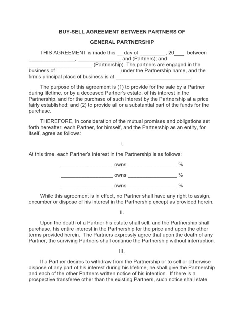 44 Free BuySell Agreement Templates (& Samples)