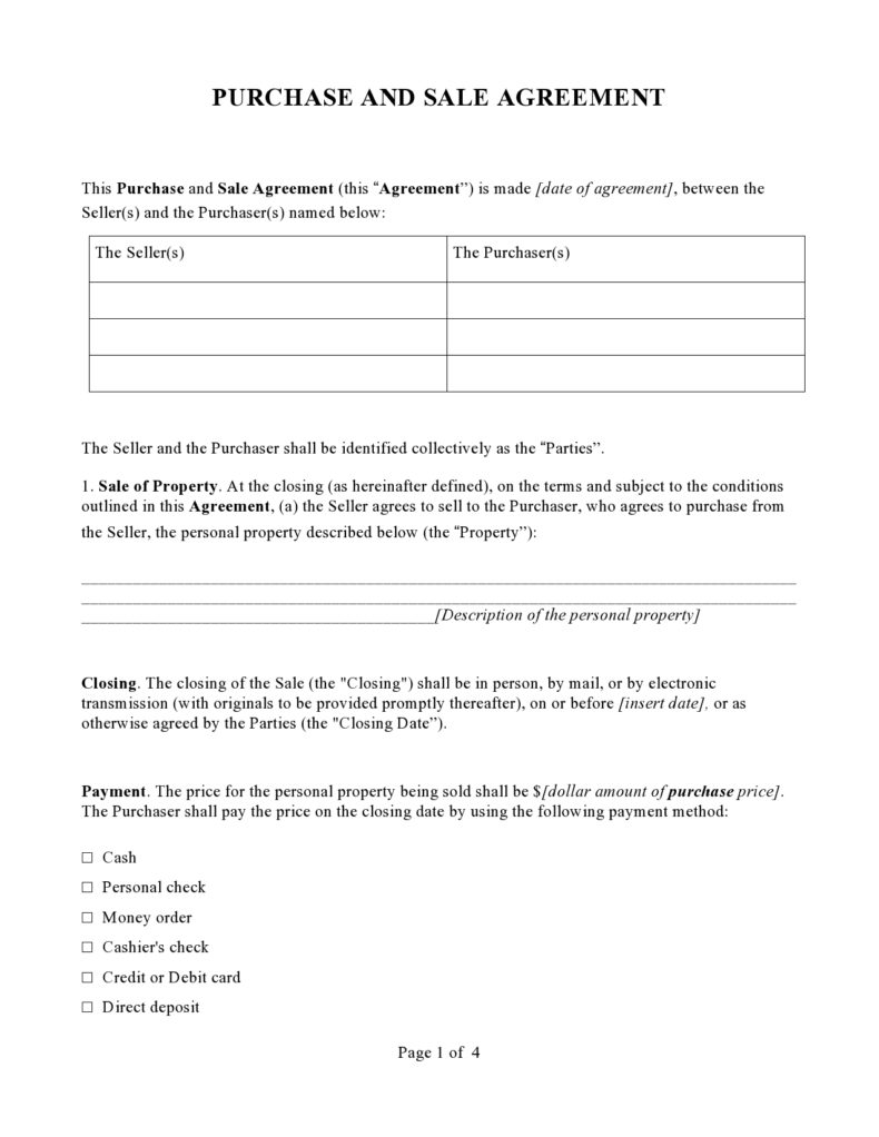 44 Free BuySell Agreement Templates (& Samples)