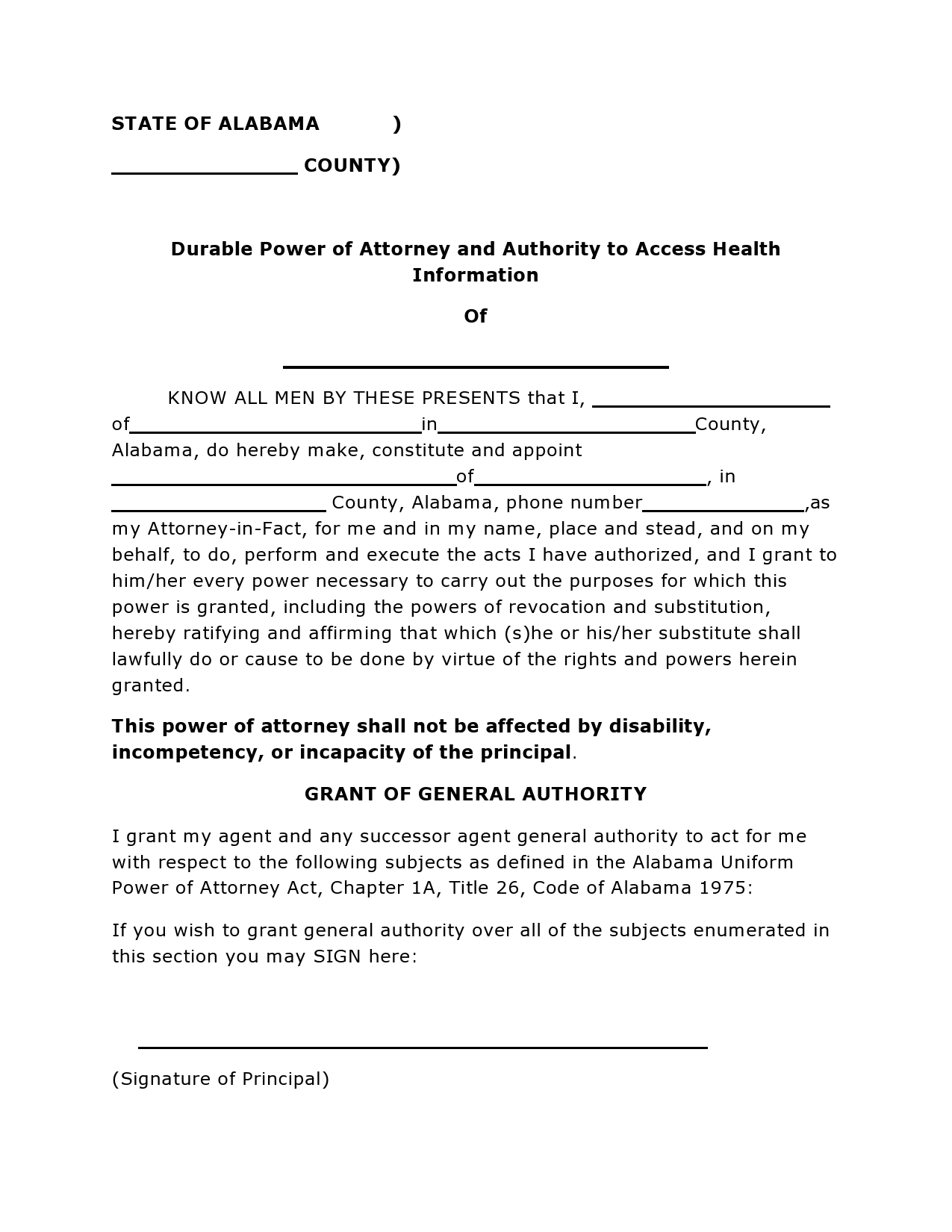 Free durable power of attorney 22