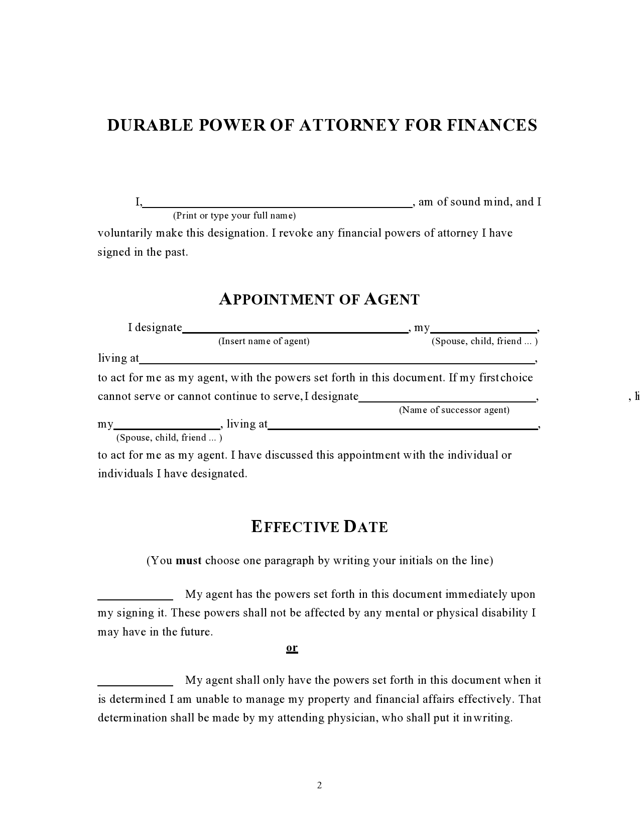 Free durable power of attorney 39