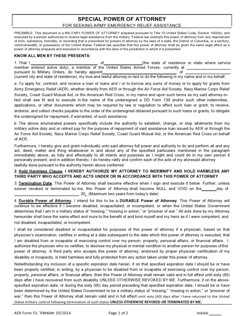 40 Free Limited Power of Attorney Forms [Special PoA]