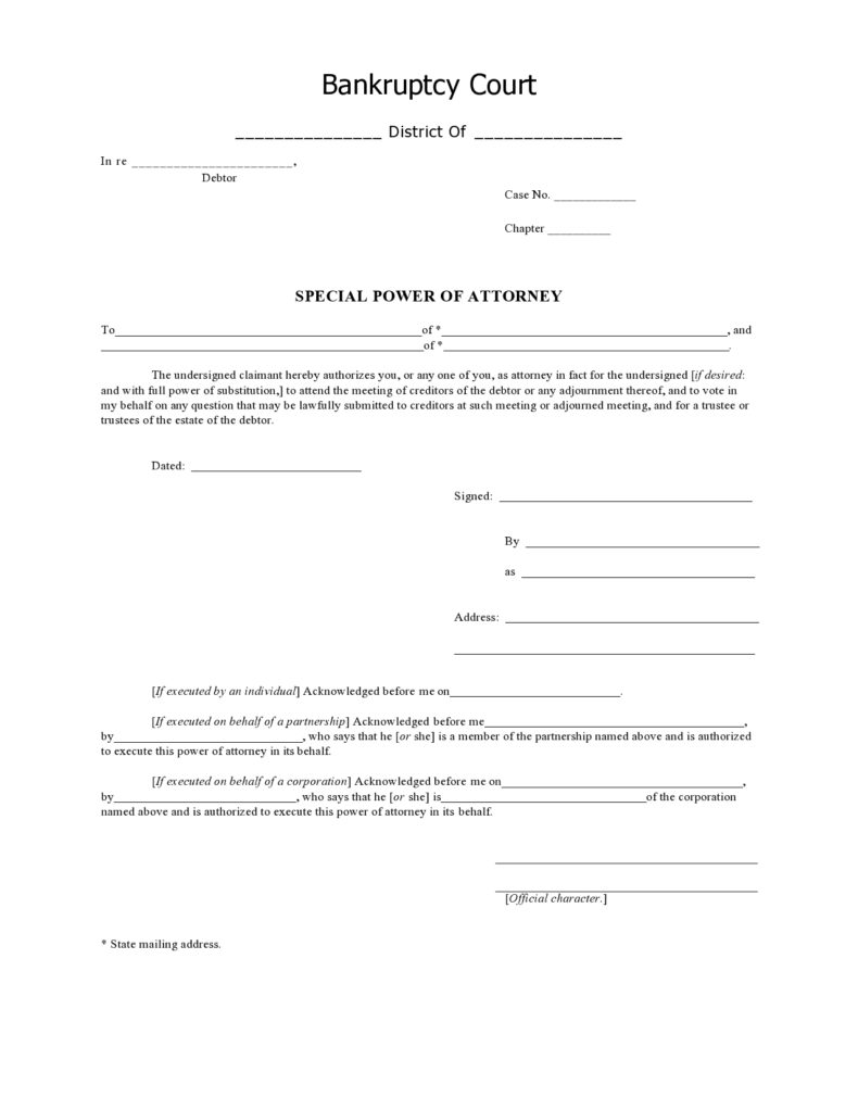 40 Free Limited Power of Attorney Forms [Special PoA]