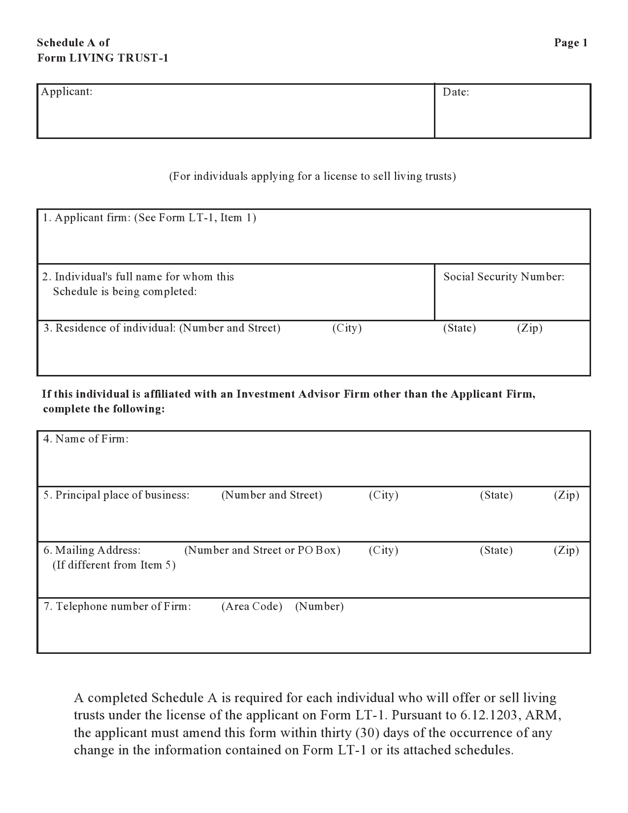 Free living trust forms 10