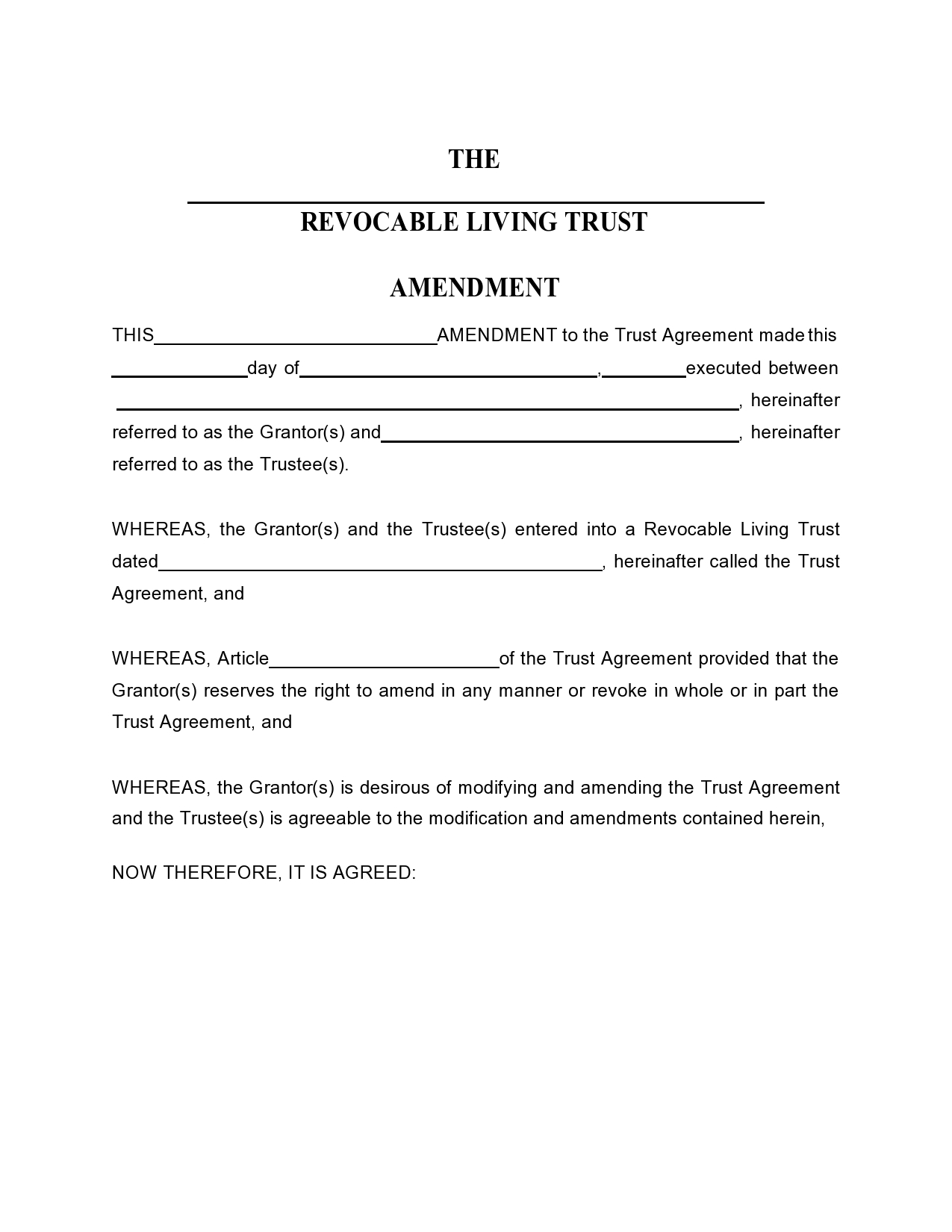 Free living trust forms 29