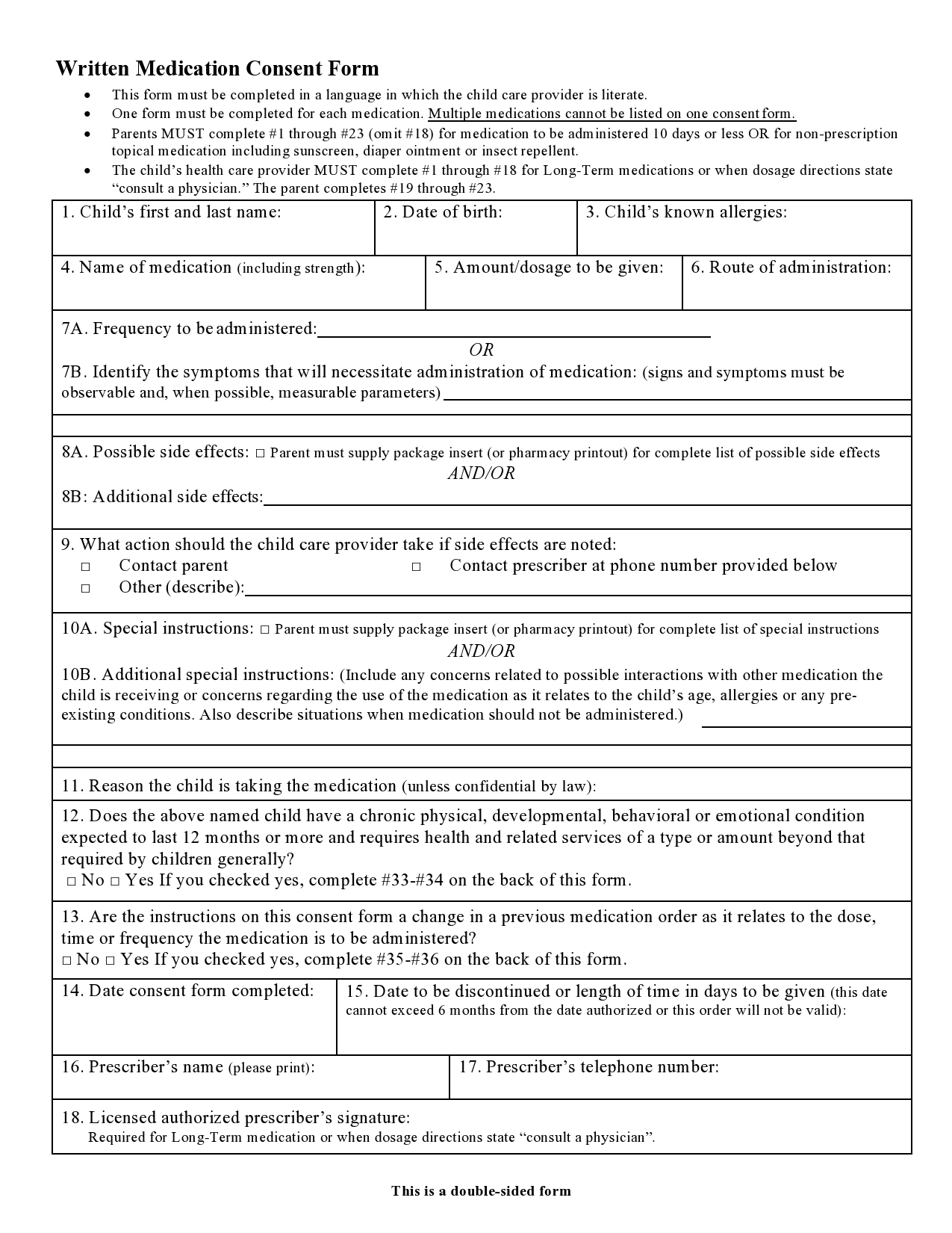 Free medical consent form for minor 19