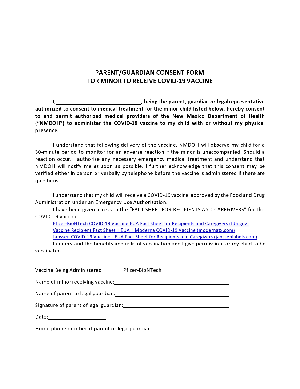 Free medical consent form for minor 24