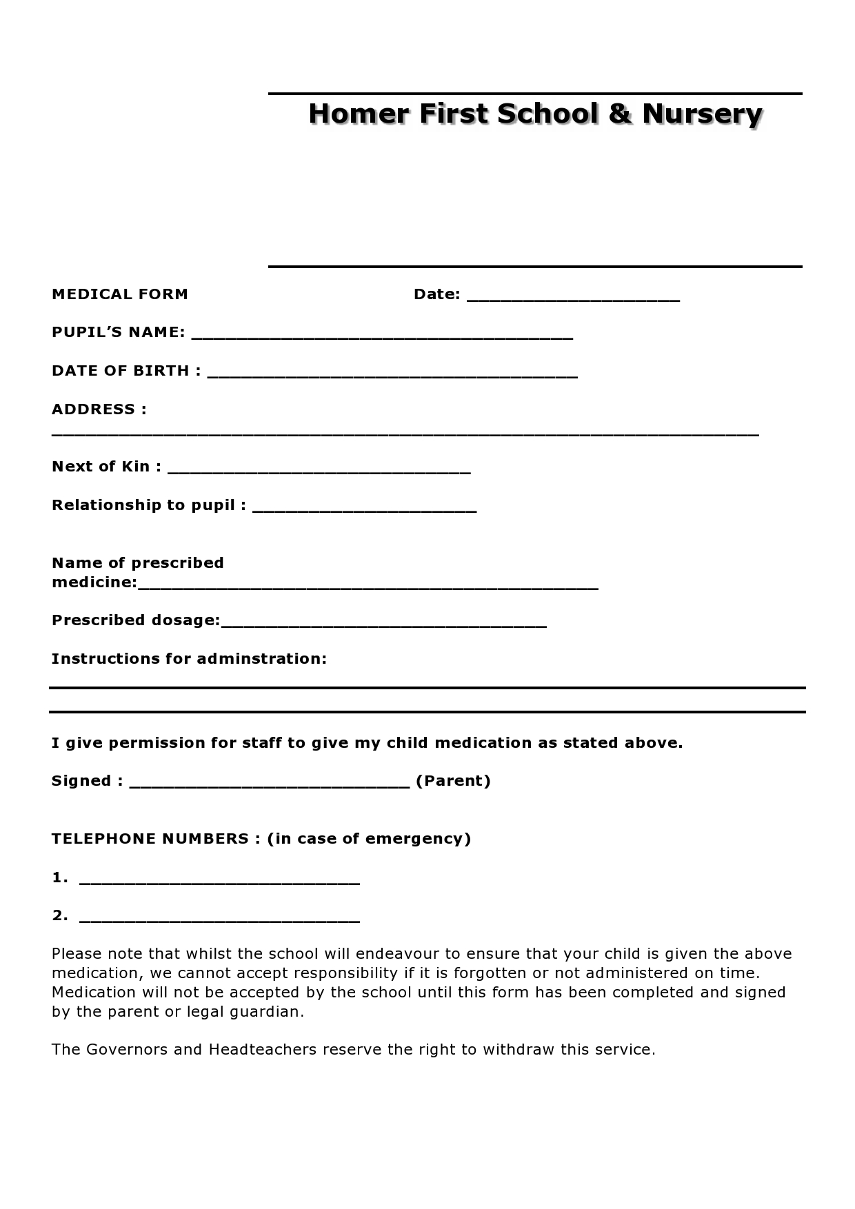 Free medical consent form for minor 26