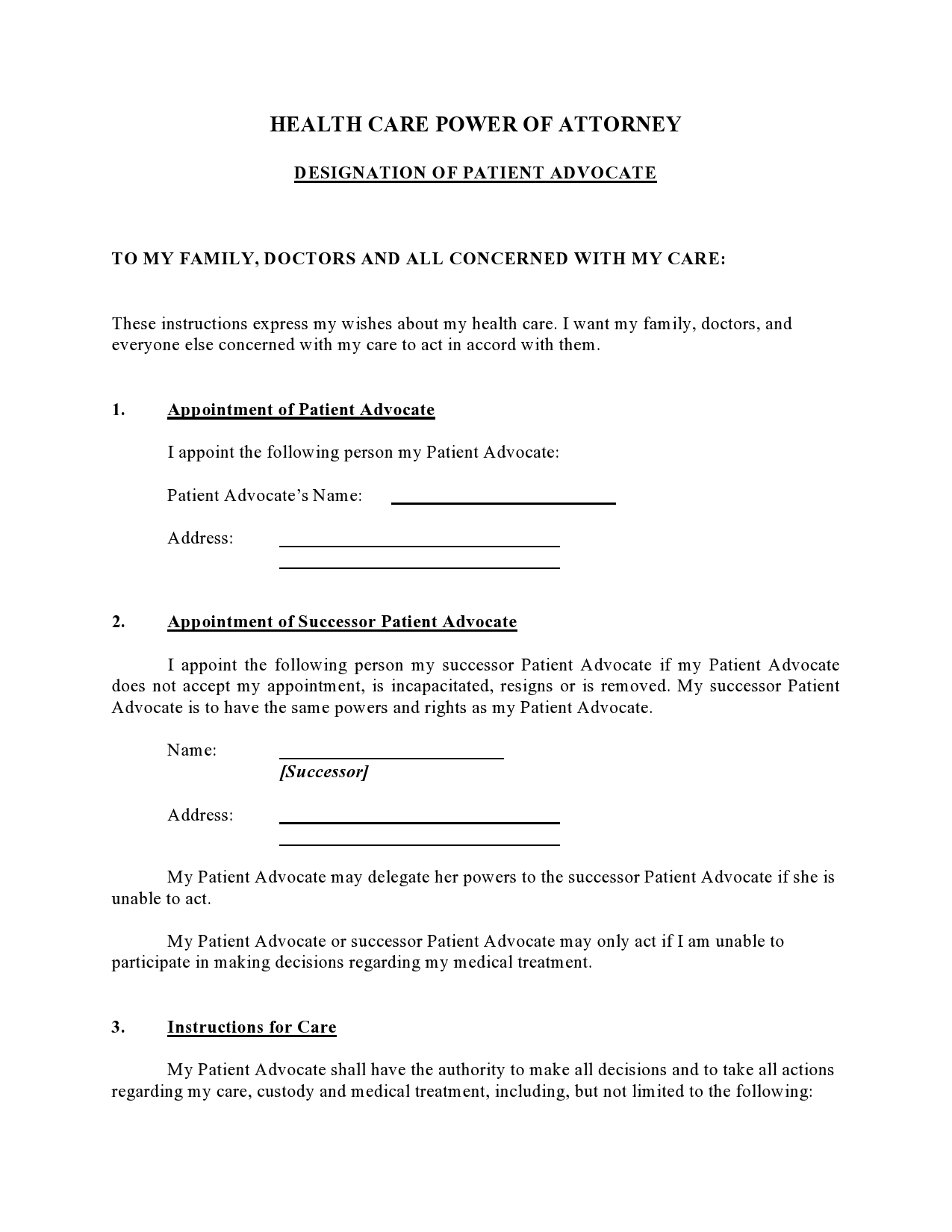 Free medical power of attorney 15