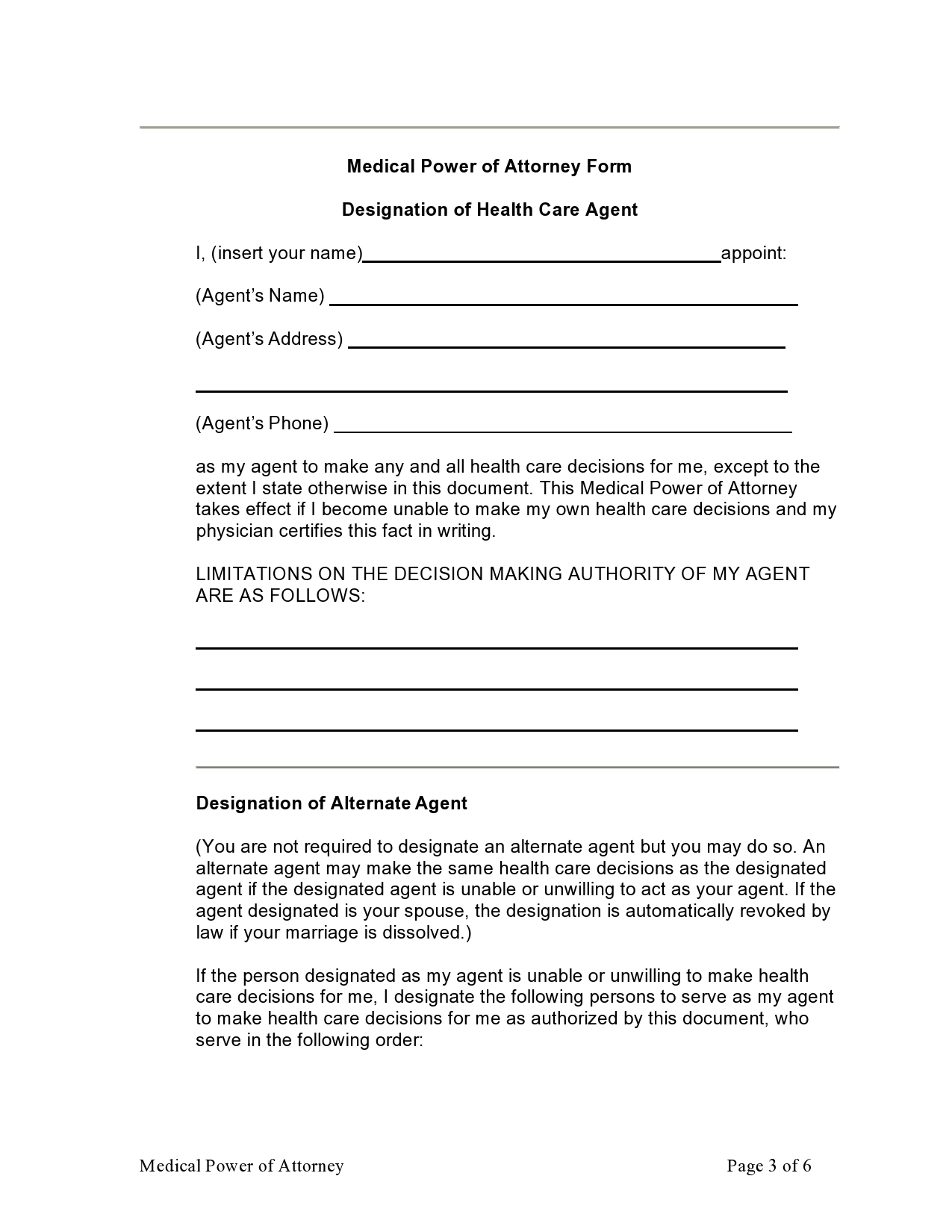 Free medical power of attorney 19